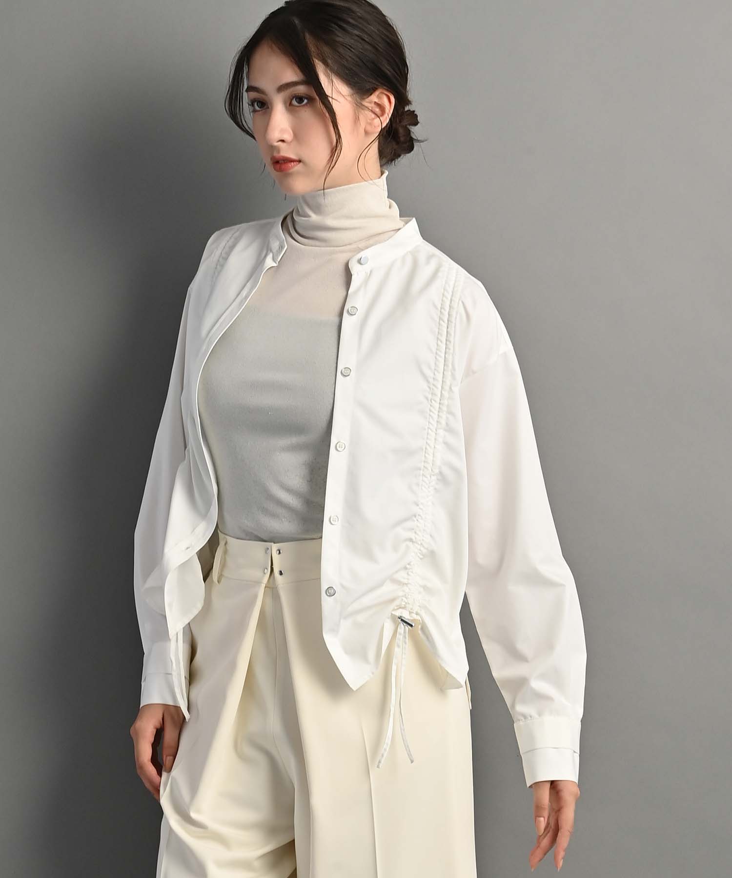 BEIGE, BROADCLOTH（ブロードクロス）ブラウス フロントドロストシャツ シャツ・ブラウス RAW FUDGE