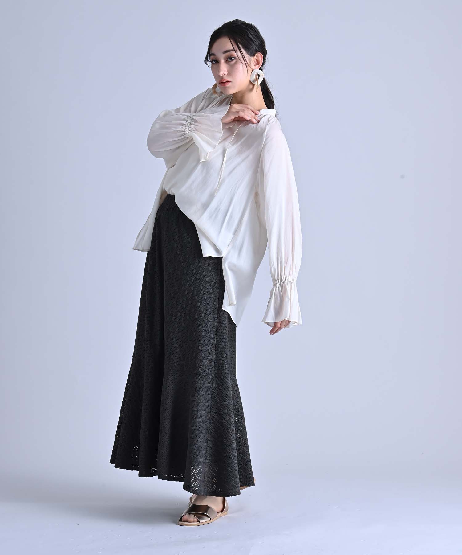 THE ROW - THE ROW  ボリュームスリーブシルクブラウス ウィメンズ シャツ＆トップス：シルク、カシミヤ、リネン
