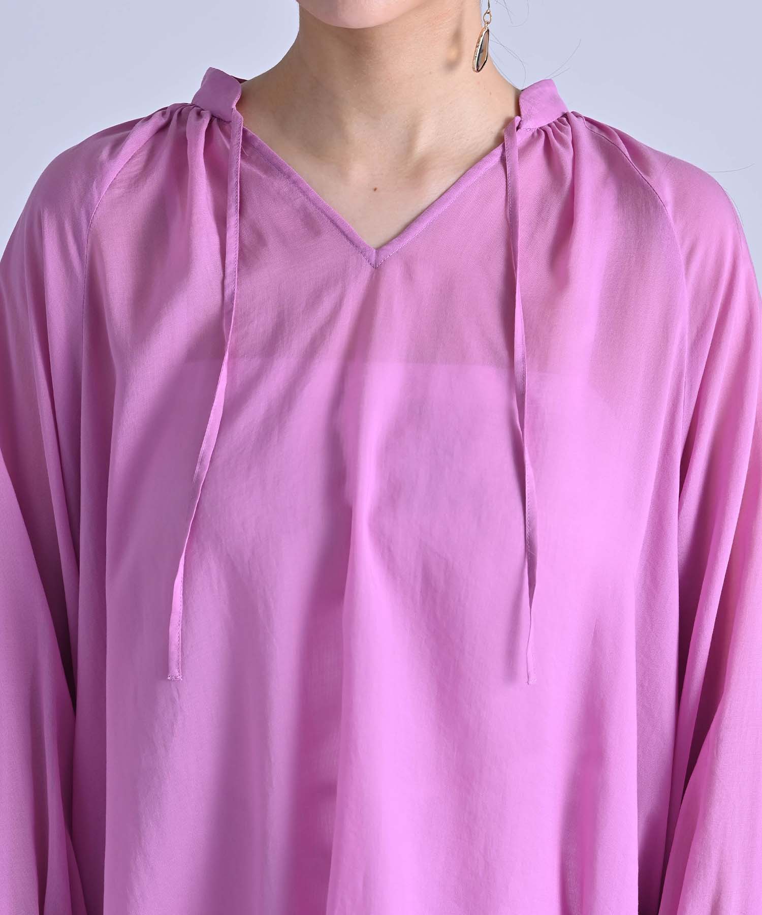 シアーローンボリュームスリーブブラウス シャツ・ブラウス RAW