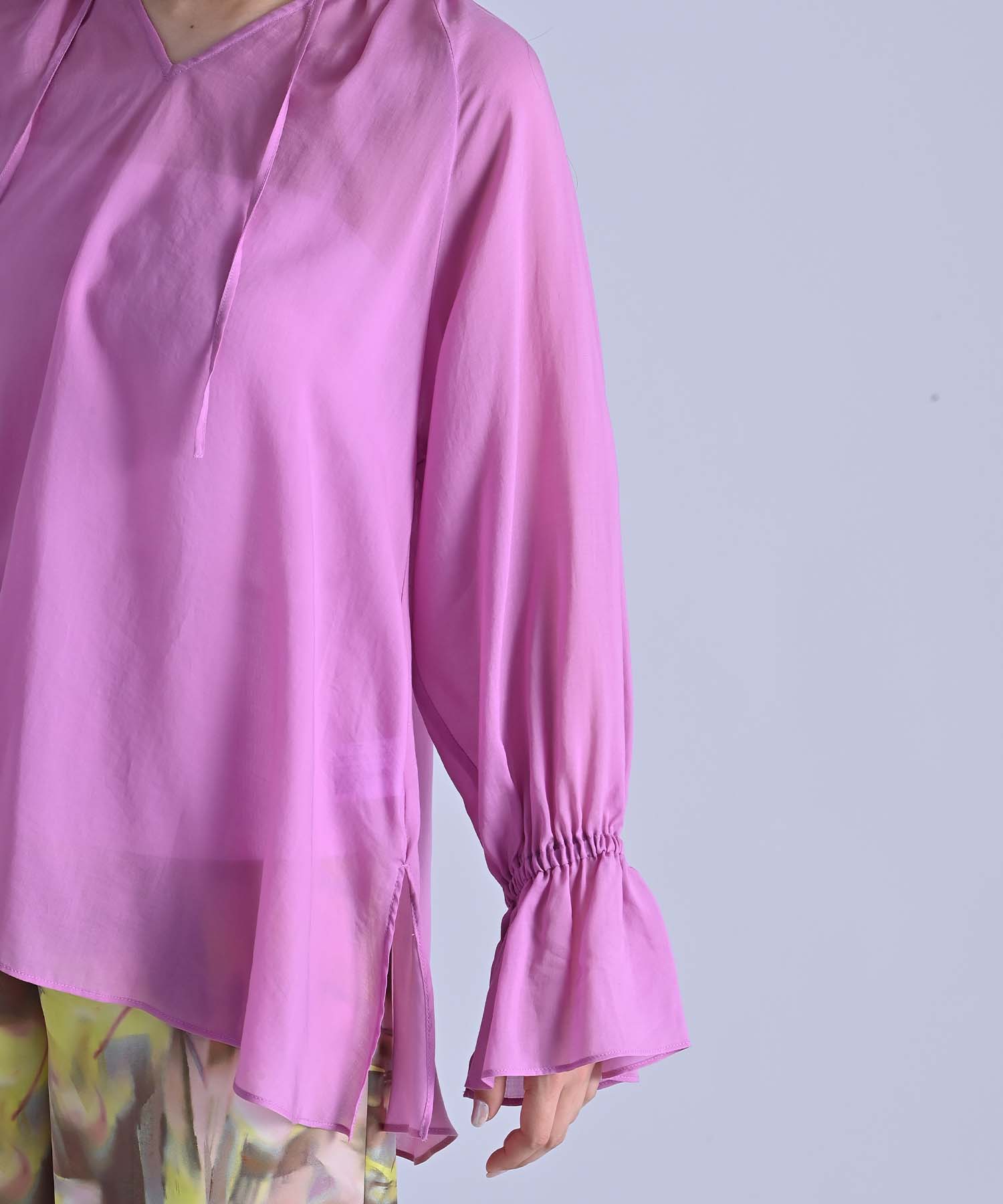 シアーローンボリュームスリーブブラウス シャツ・ブラウス RAW