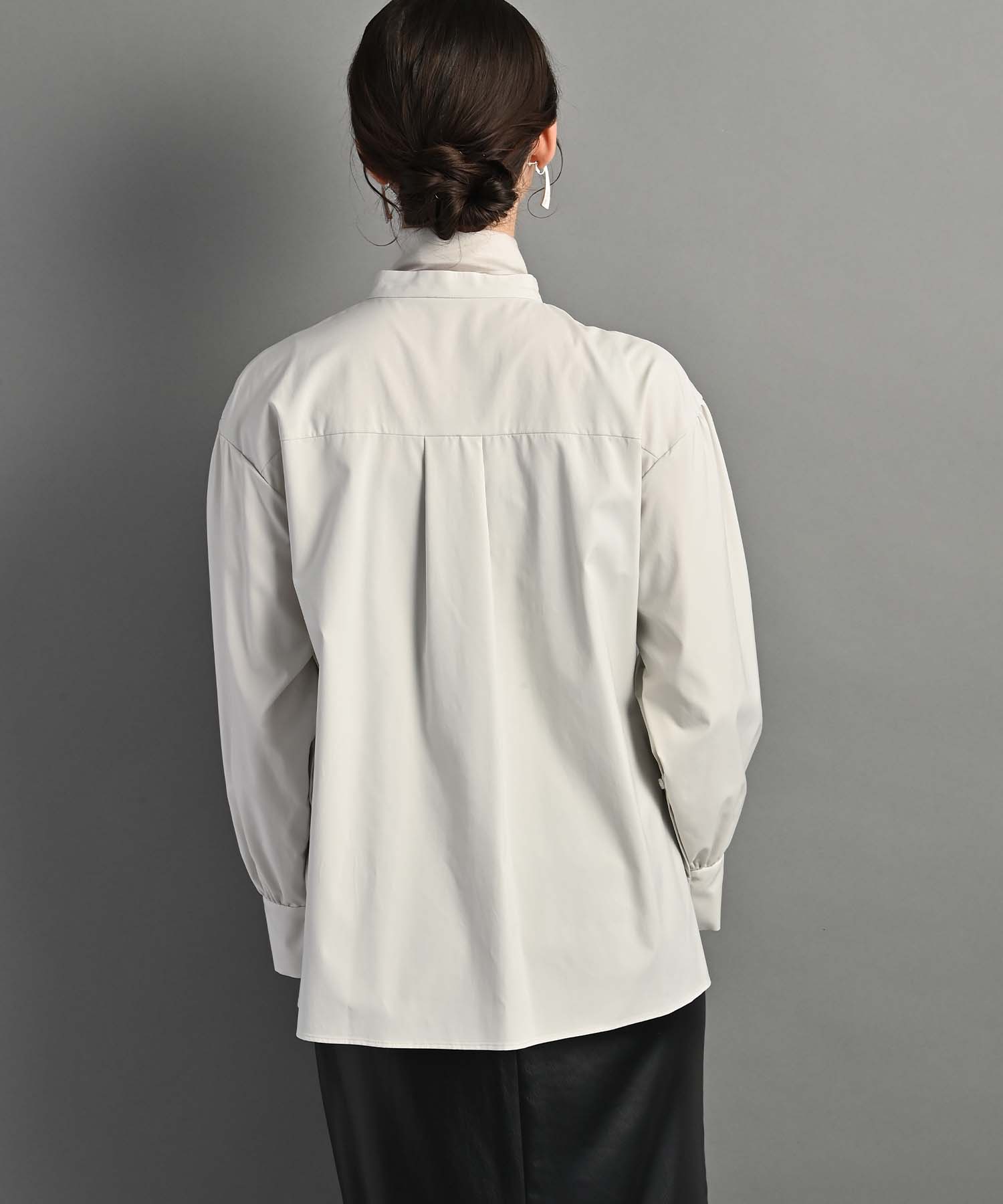 ラフロー roughlow 25SS Asymmetric Flap Oversized Blouse ブラウス シャツ 長袖 F ホワイト /DF ■OS レディース Asymmetric Flap Oversized Blouse(white) 8月上旬頃から発送