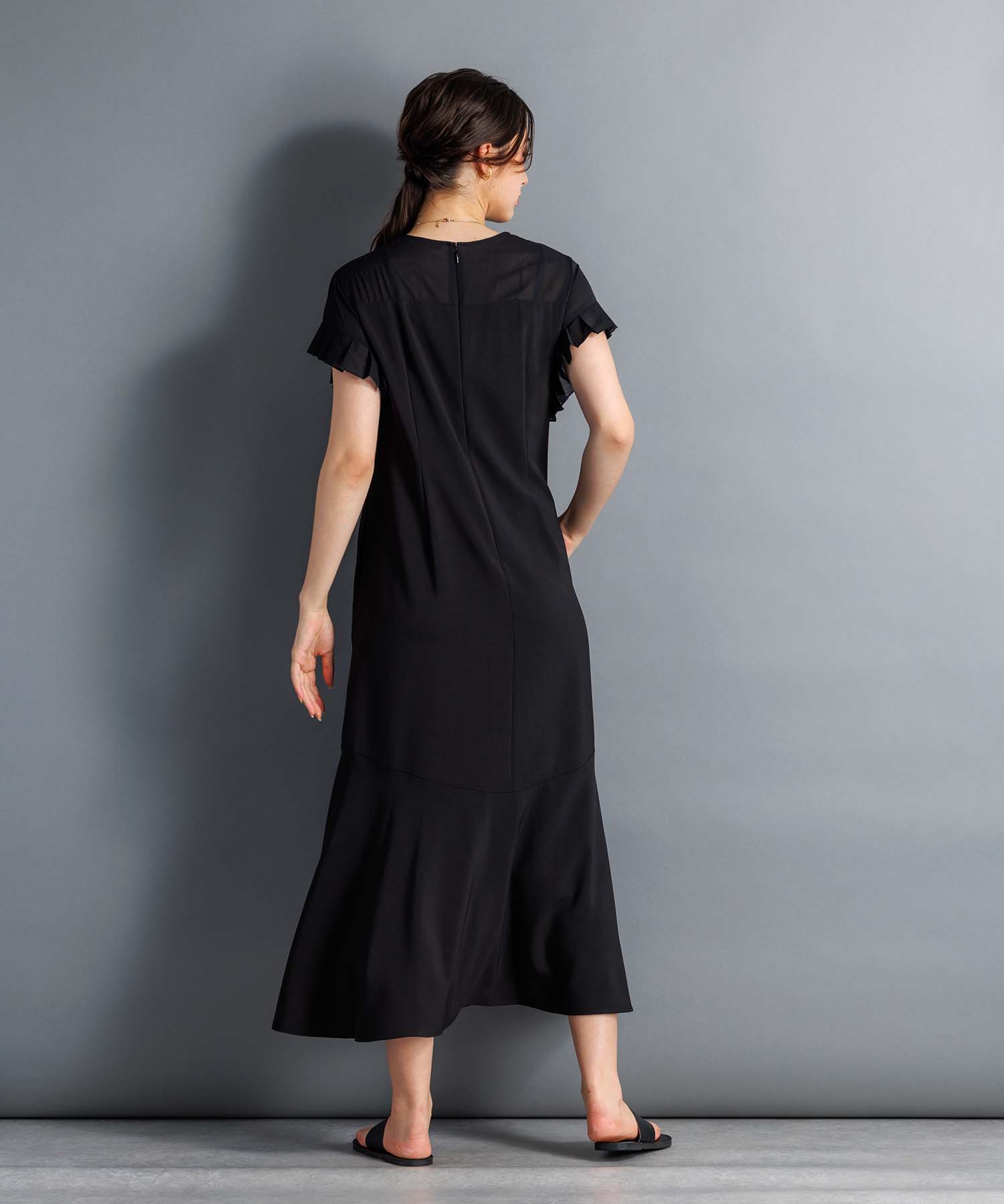 シアープリーツスリーブワンピース onepiece RAW FUDGE