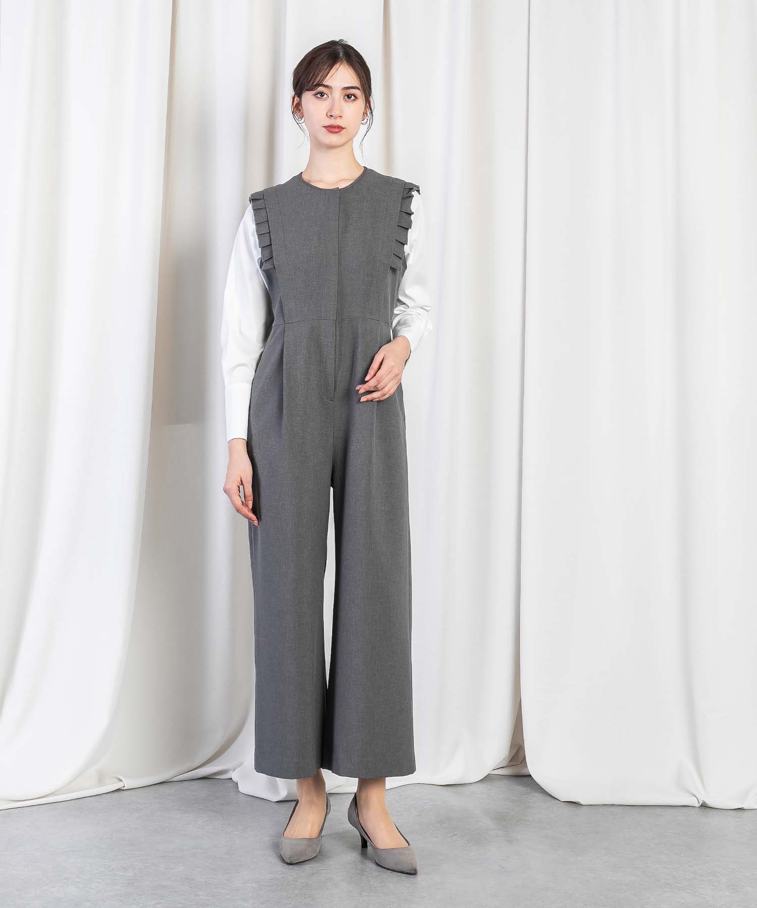 プリーツスリーブオールインワン onepiece RAW FUDGE