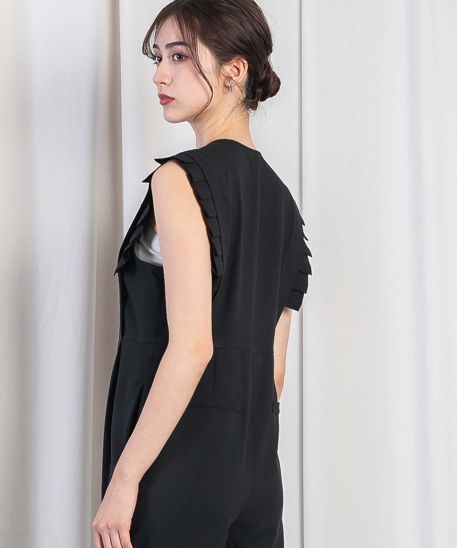 プリーツスリーブオールインワン onepiece RAW FUDGE