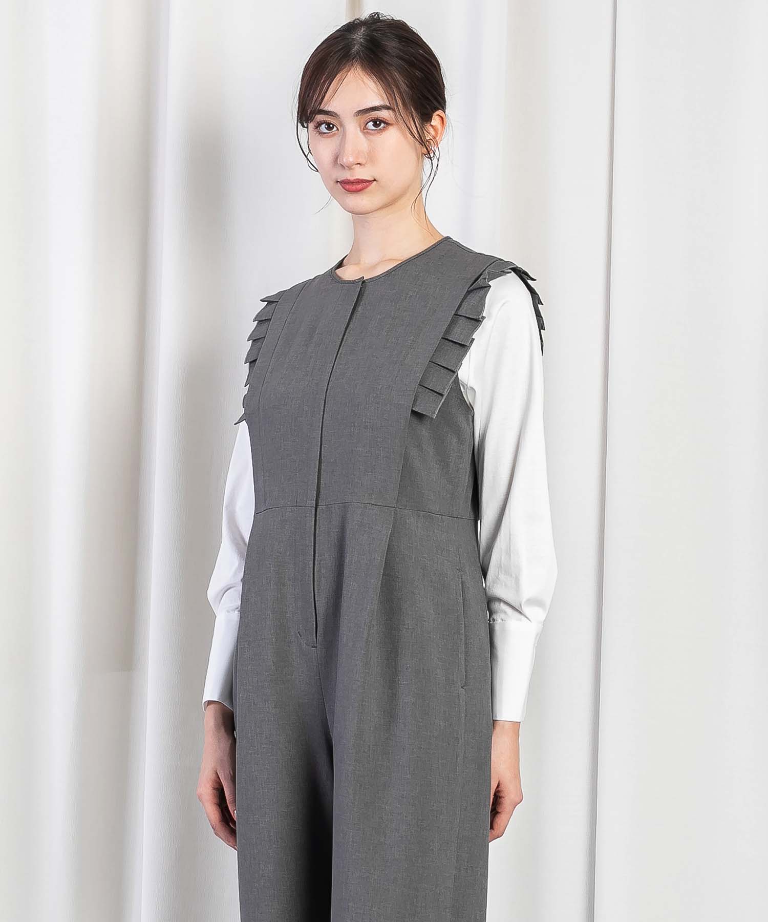 プリーツスリーブオールインワン onepiece RAW FUDGE