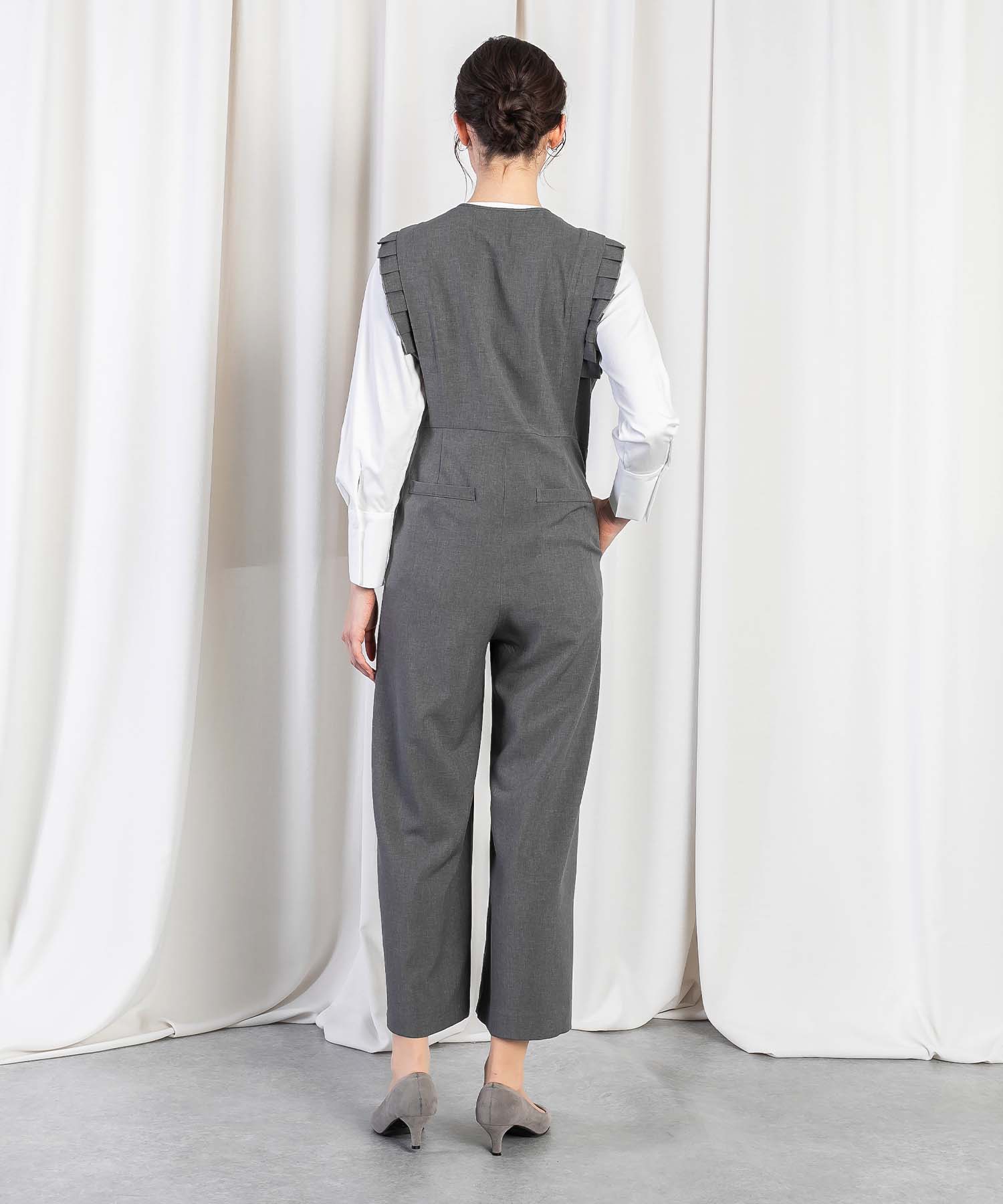 プリーツスリーブオールインワン onepiece RAW FUDGE