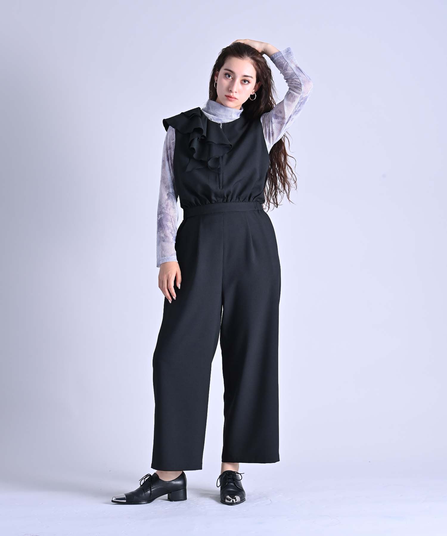 今季！RAW FUDGE ラッフル付オールインワン　ローファッジ　25,300円 アシメラッフルオールインワン onepiece RAW FUDGE