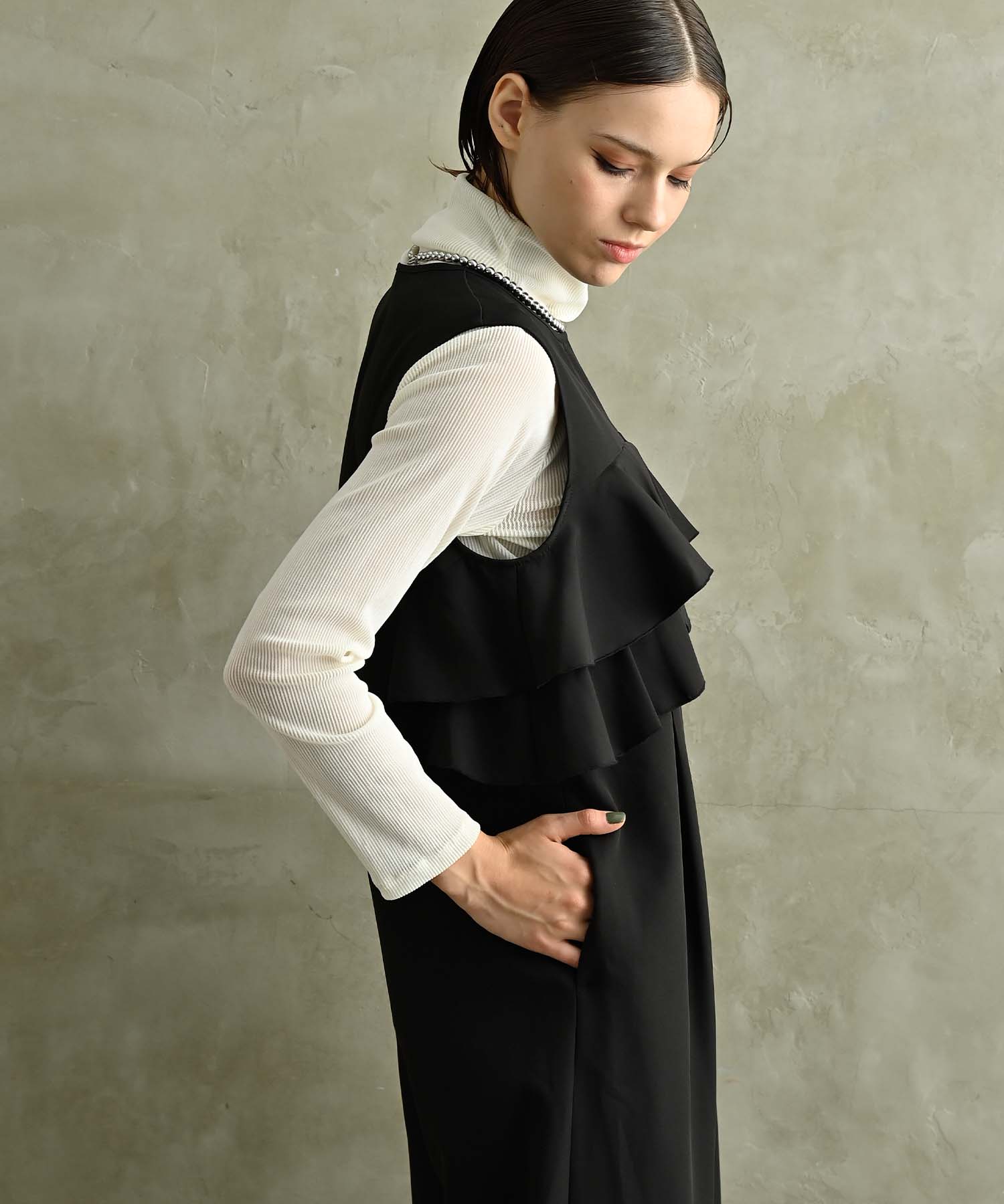 今季！RAW FUDGE ラッフル付オールインワン　ローファッジ　25,300円 ラッフル付オールインワン onepiece RAW FUDGE