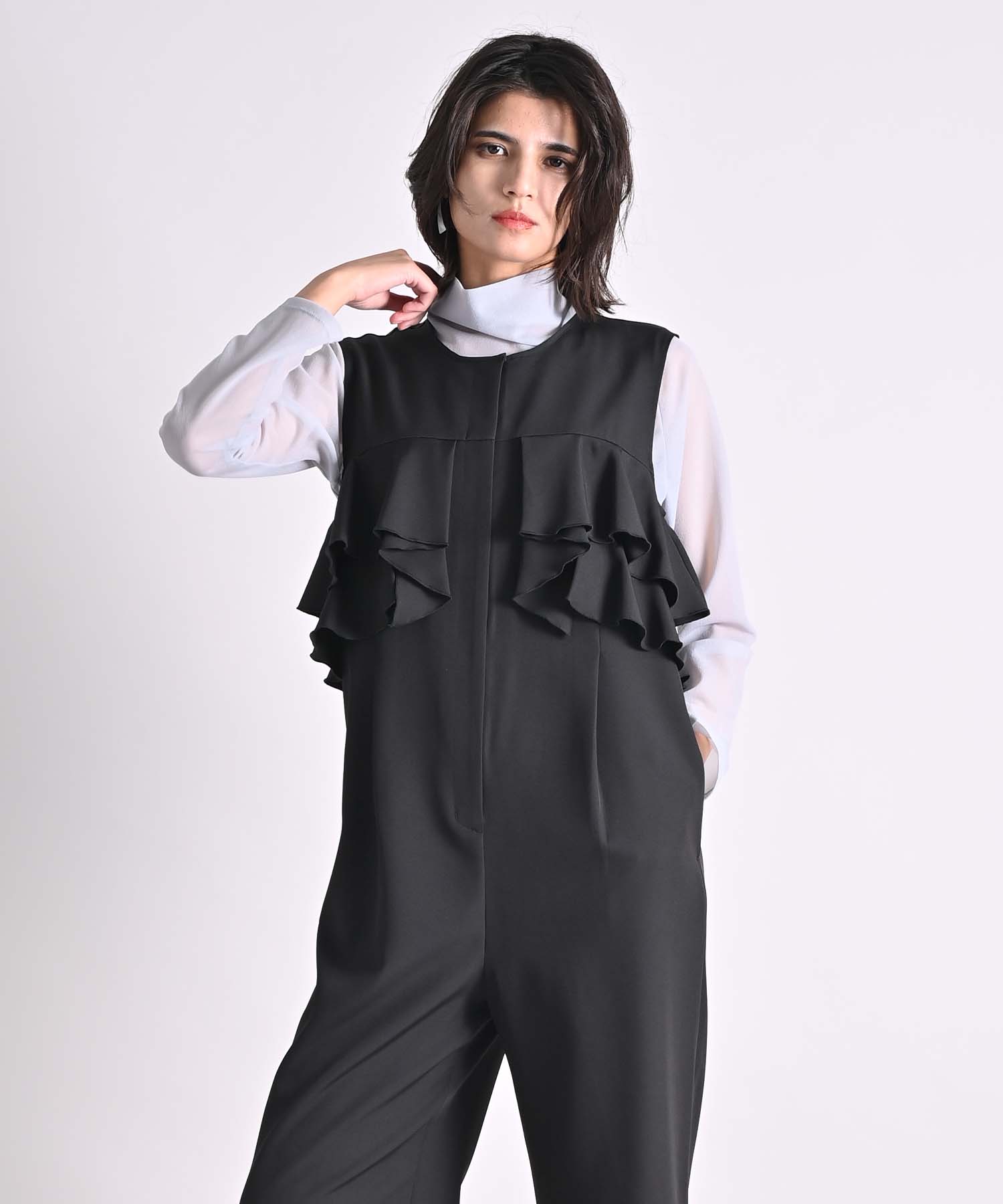 ラッフル付オールインワン onepiece RAW FUDGE