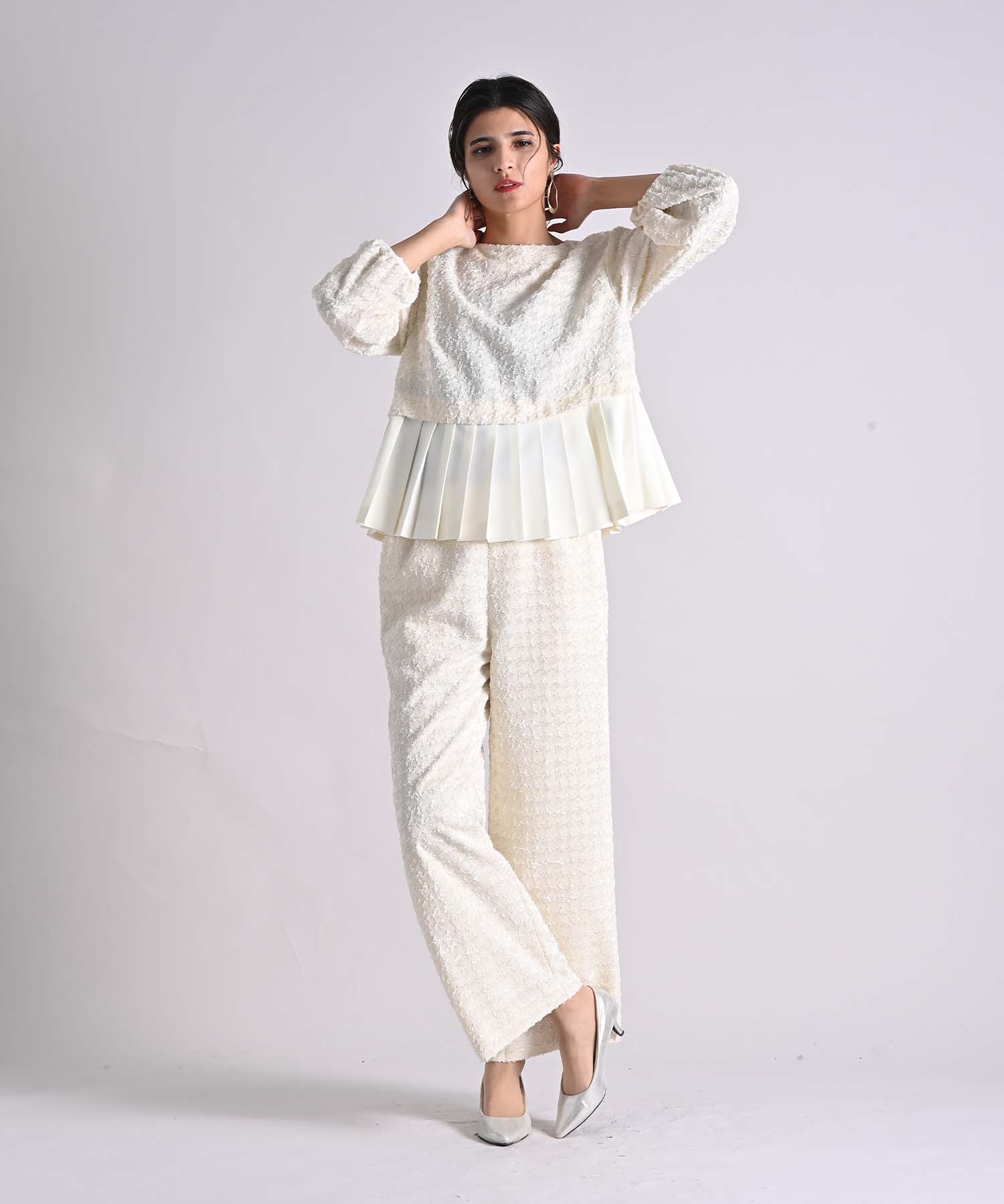 ジャガードストレートワイドパンツ パンツ RAW FUDGE