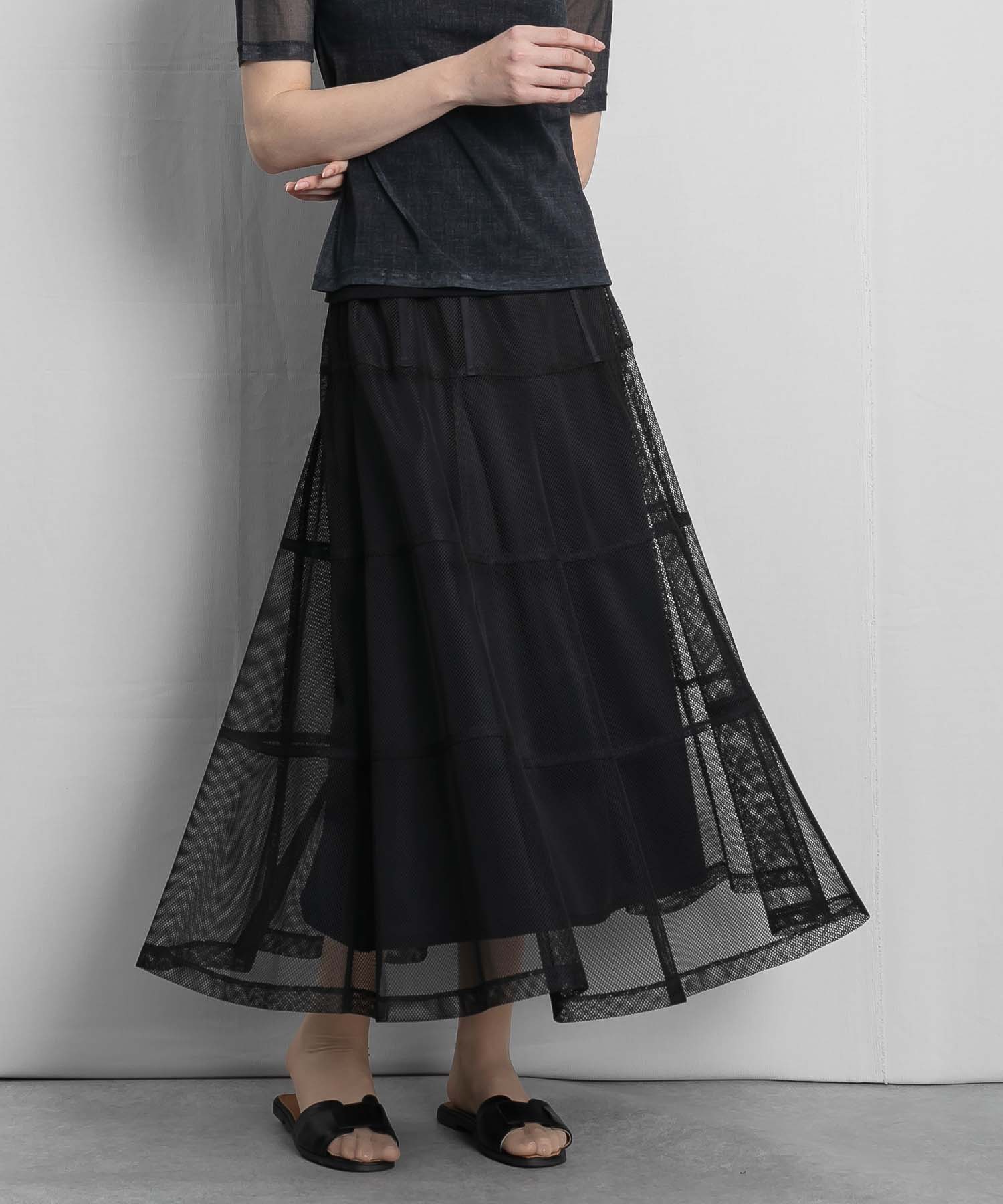 パニエ風メッシュスカート スカート RAW FUDGE