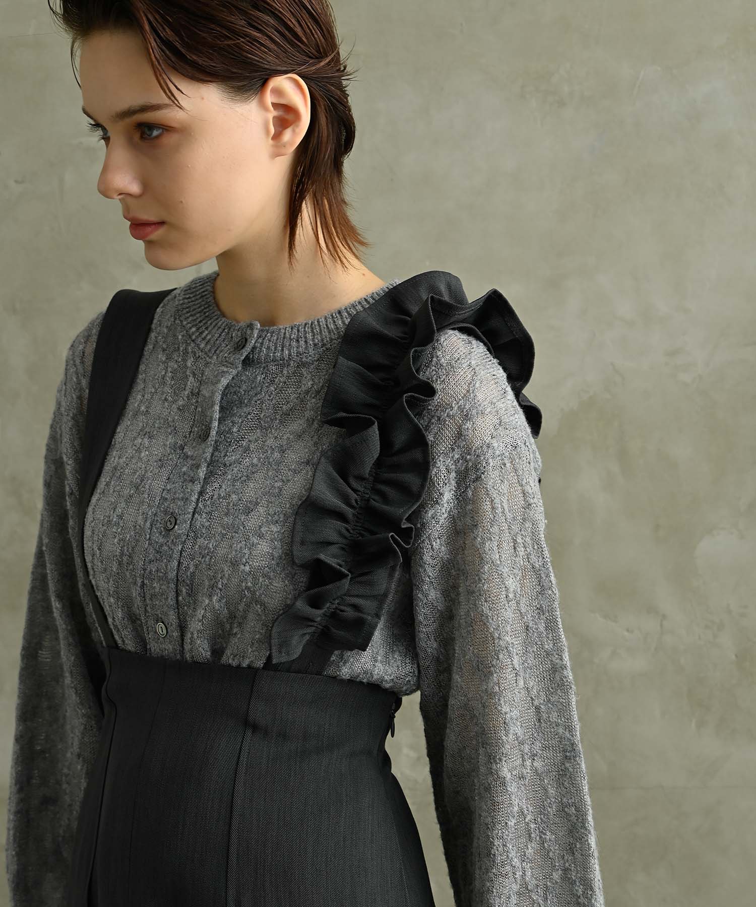 フリルサスペンダー付スカート スカート RAW FUDGE