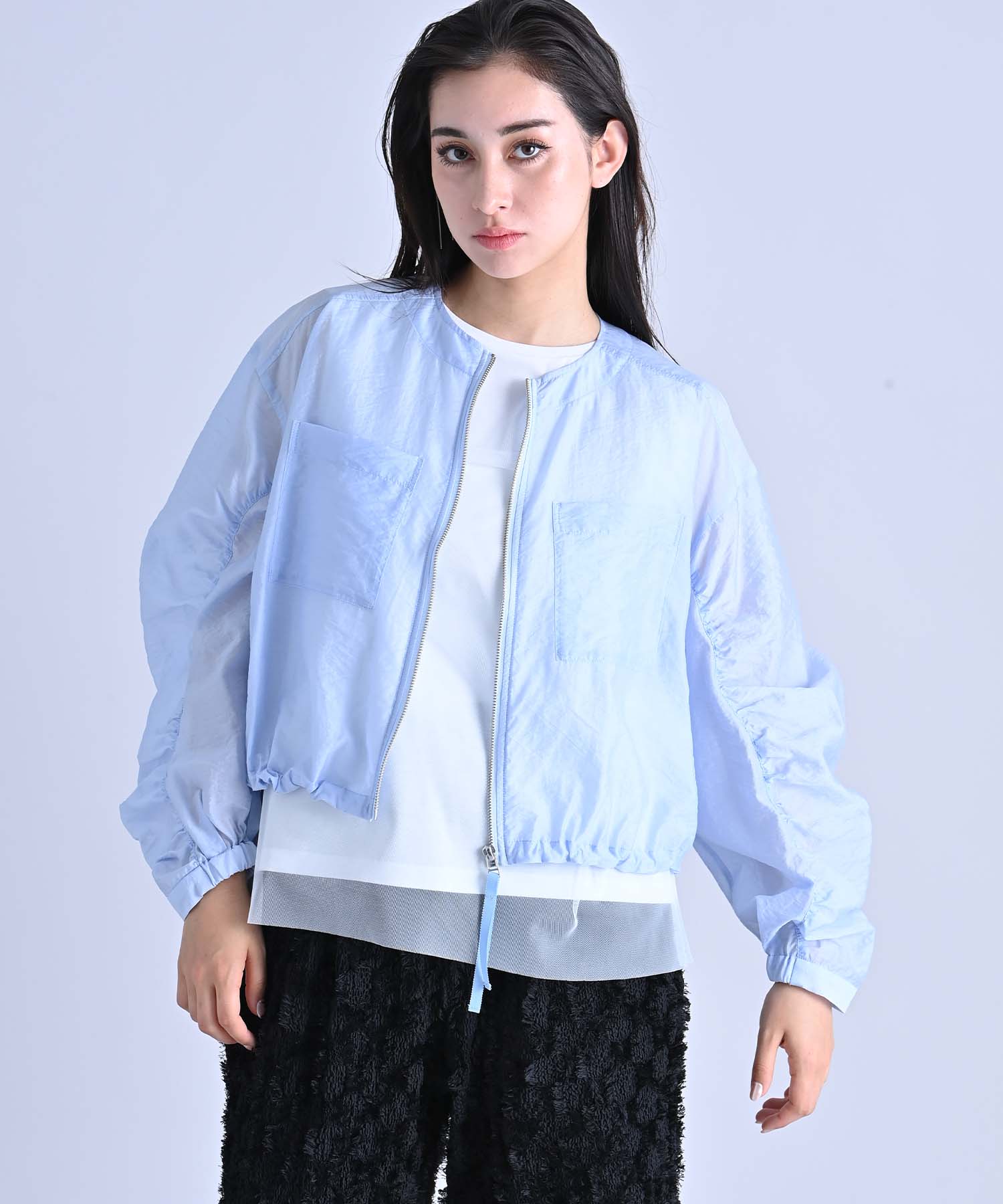 ヤマダヤギャザースリーブ　ブルゾン春夏秋 LASUD｜ギャザースリーブブルゾン | Rakuten Fashion(楽天