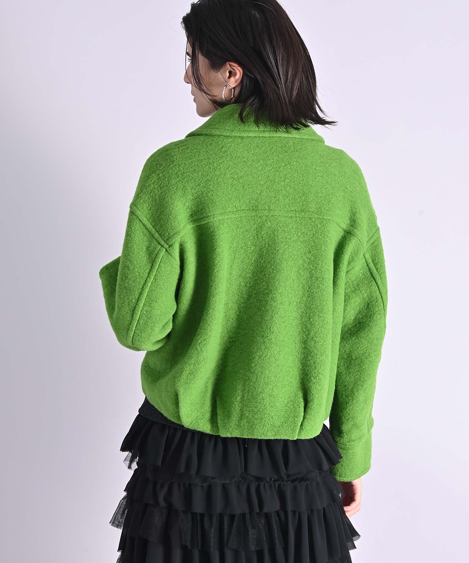 シェットランドウール圧縮ニットジャケット ジャケット・ブルゾン RAW