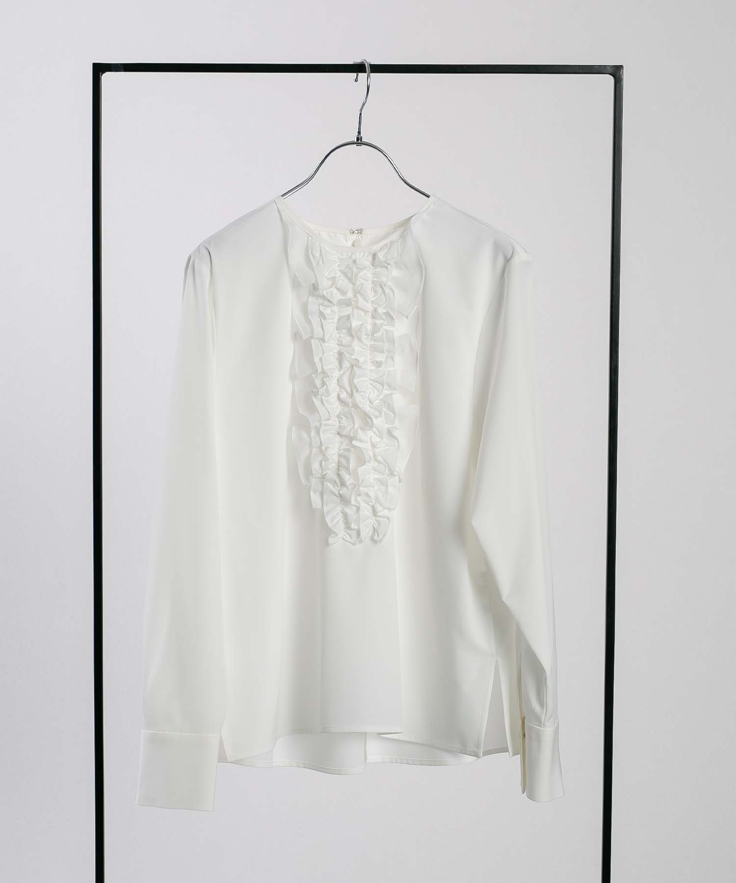 フロントタフタフリルブラウス シャツ・ブラウス RAW FUDGE