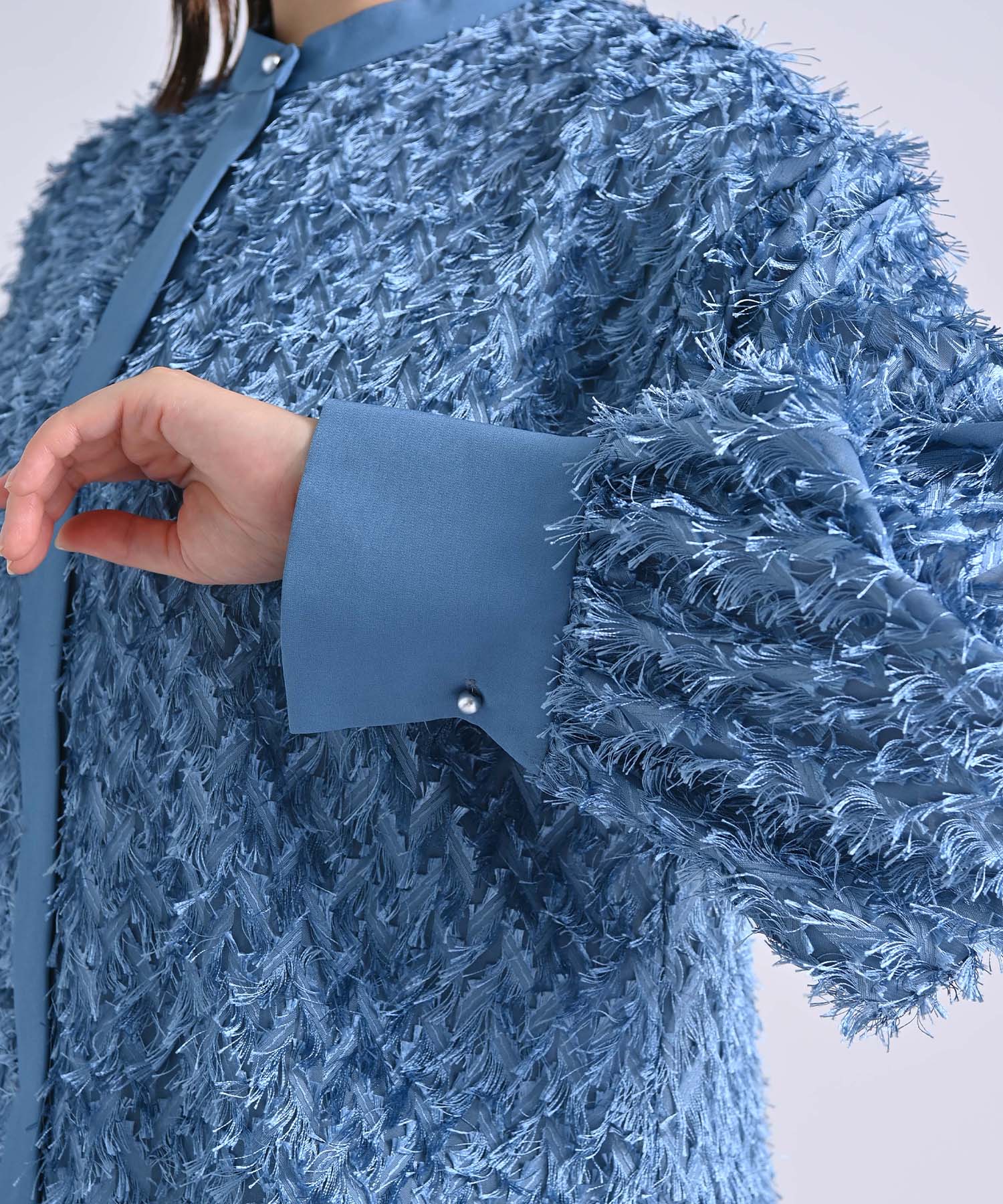 カットジャガードボウタイブラウス シャツ・ブラウス RAW FUDGE