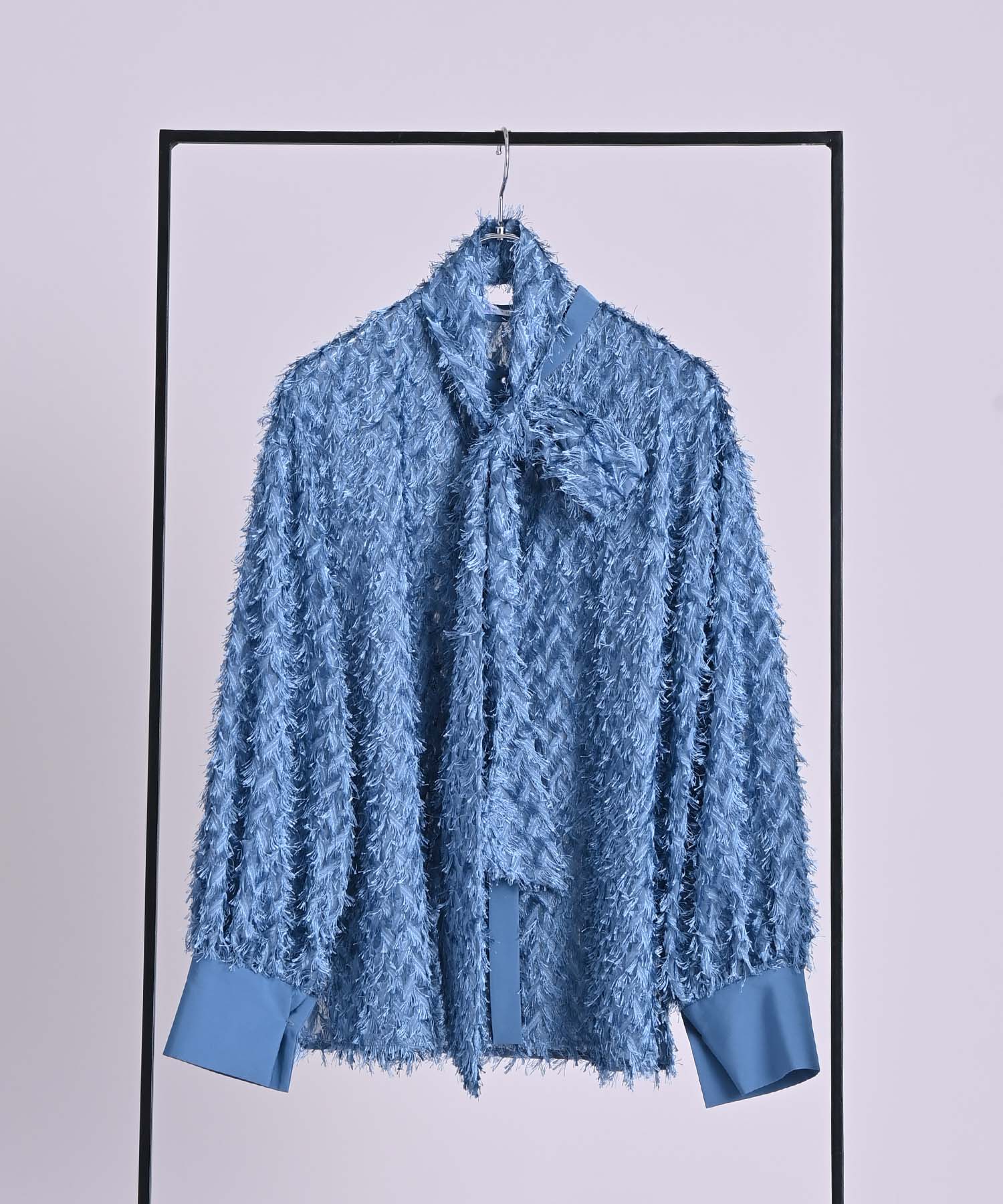 カットジャガードボウタイブラウス シャツ・ブラウス RAW FUDGE