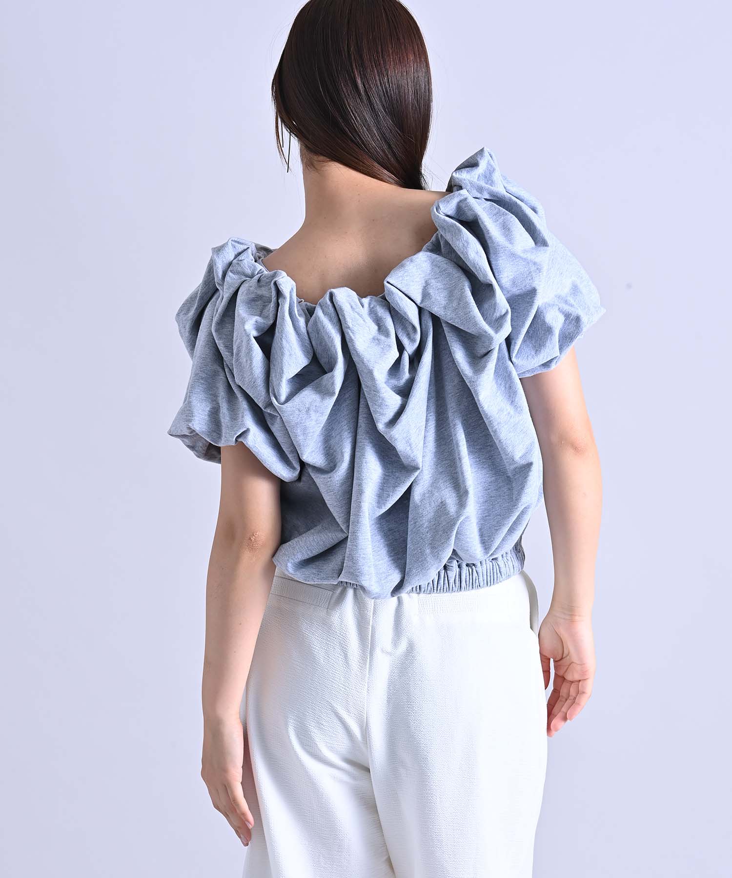 ショート丈2WAYオフショルトップス シャツ・ブラウス RAW FUDGE