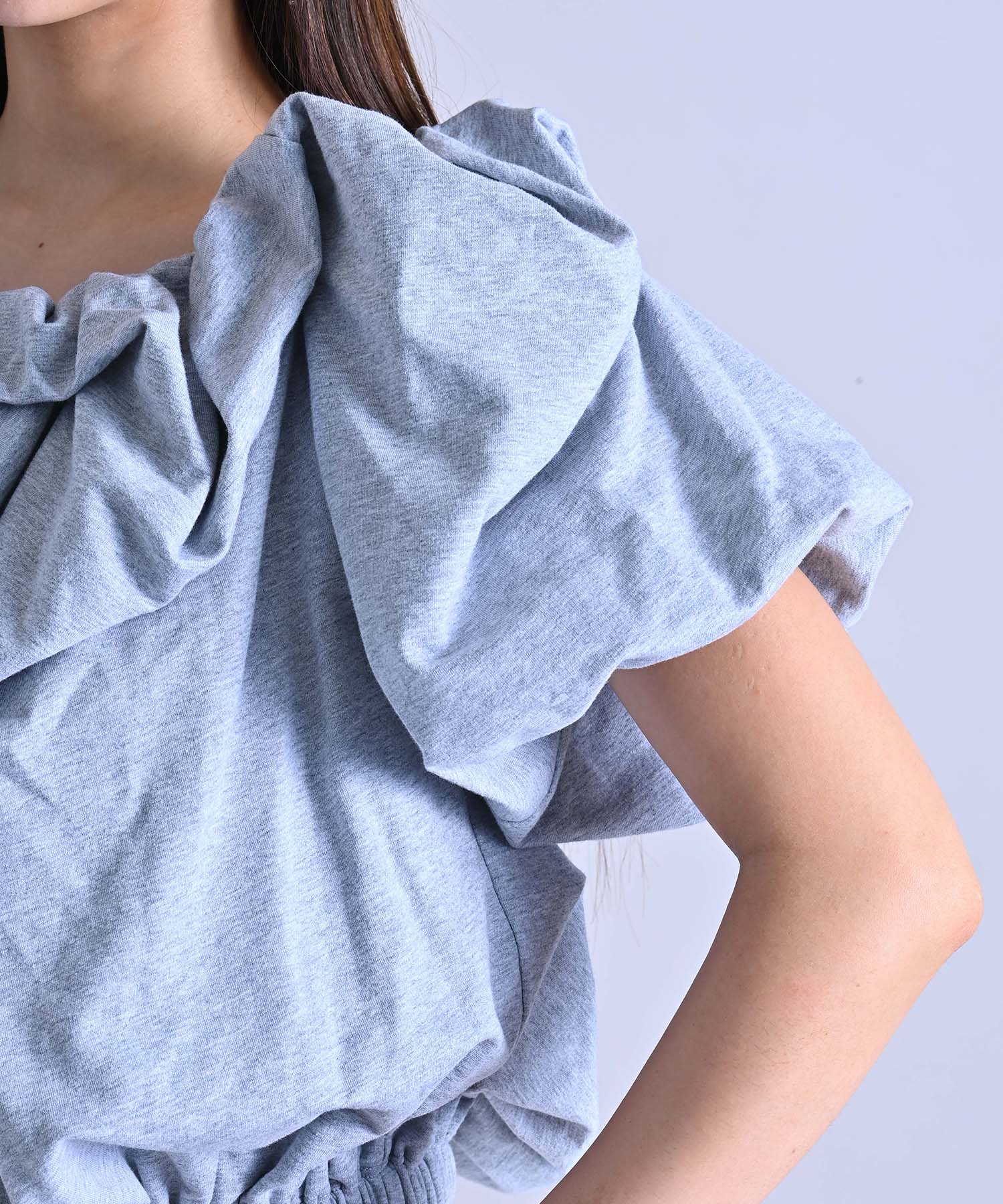 ショート丈2WAYオフショルトップス シャツ・ブラウス RAW FUDGE