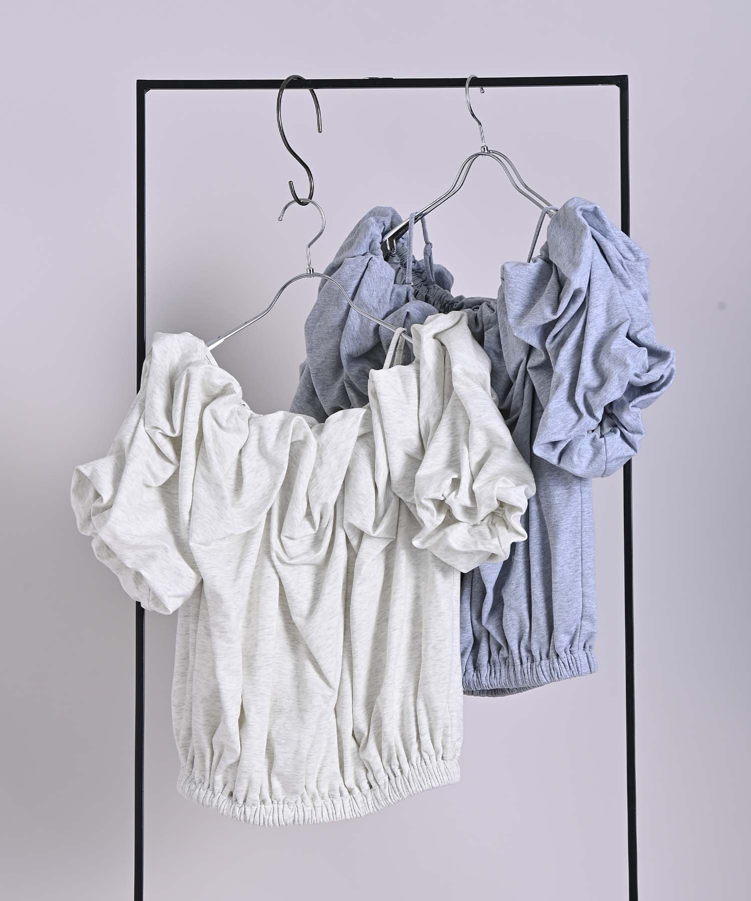 ショート丈2WAYオフショルトップス シャツ・ブラウス RAW FUDGE