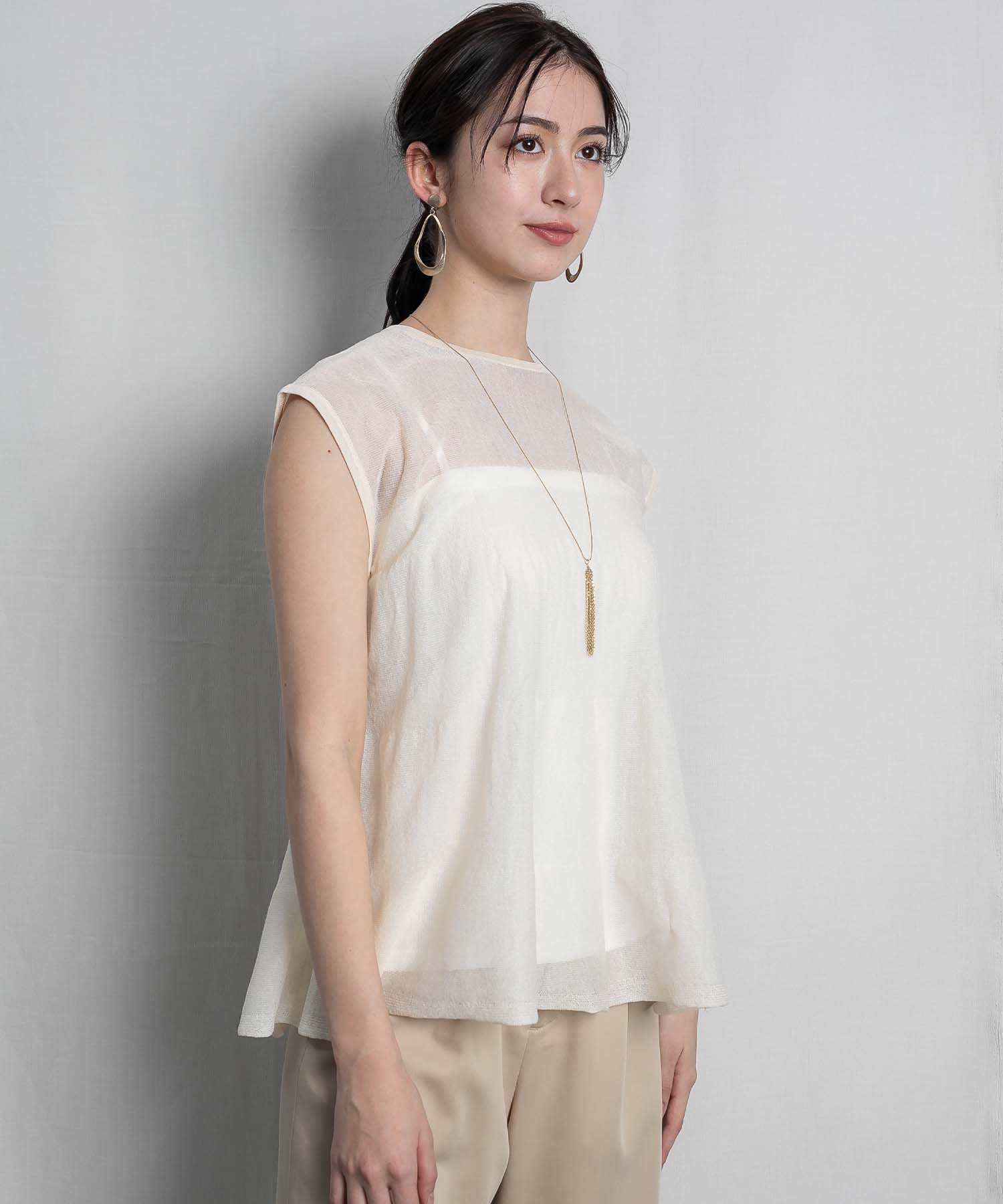 ロージーモンスター　シアーベスト シアーニットベスト ニット RAW FUDGE