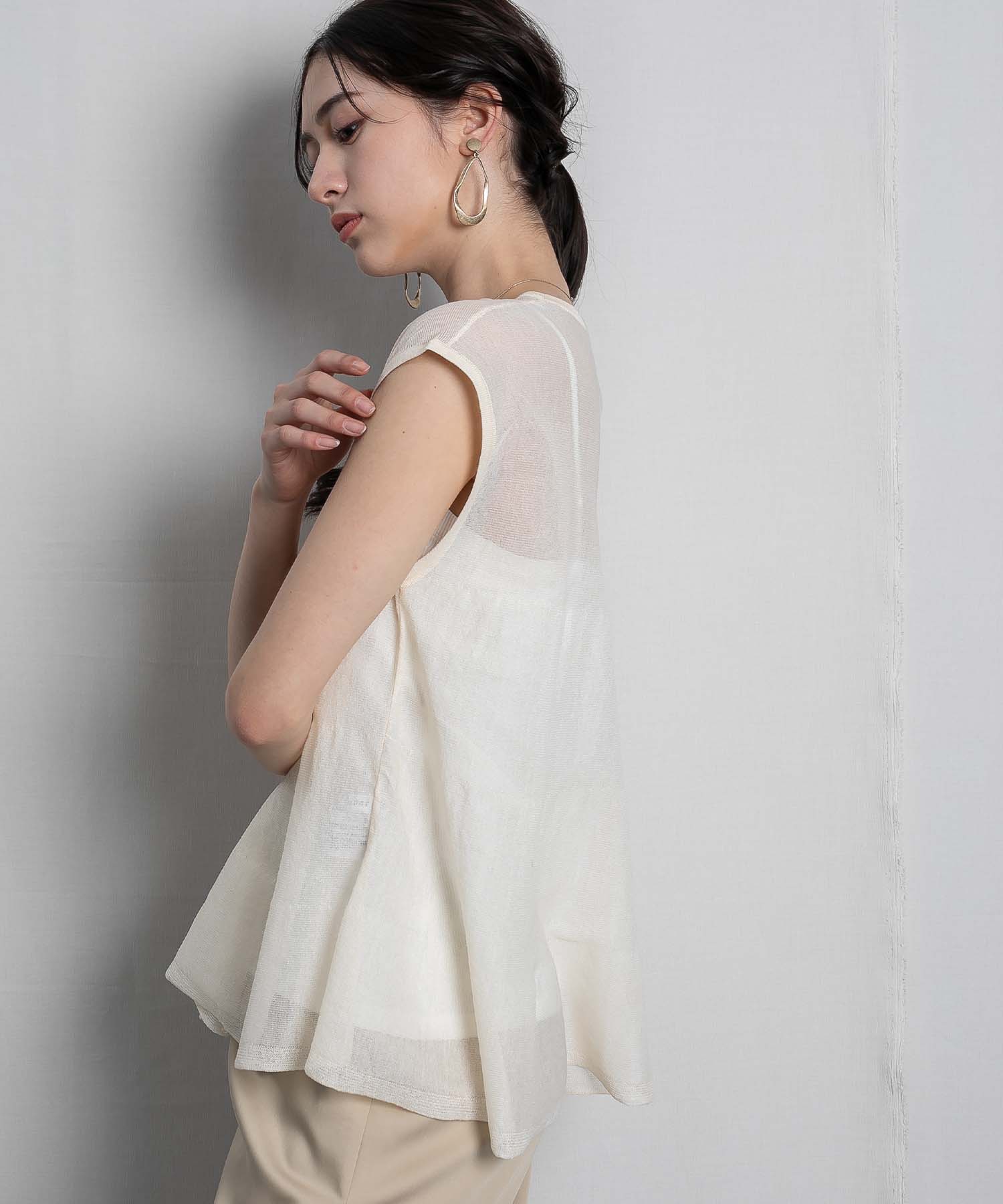 シアーニットベスト ニット RAW FUDGE