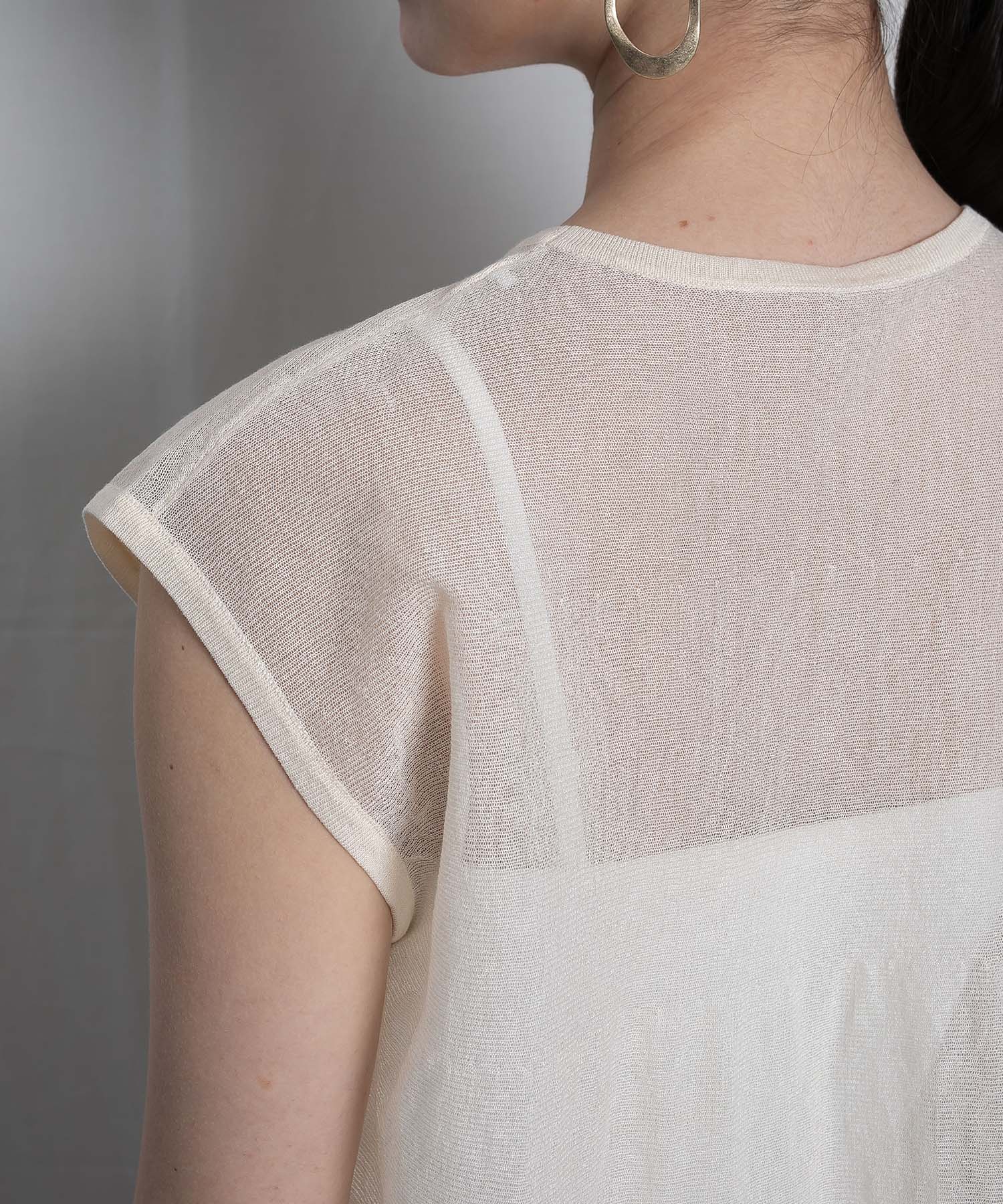 シアーニットベスト ニット RAW FUDGE