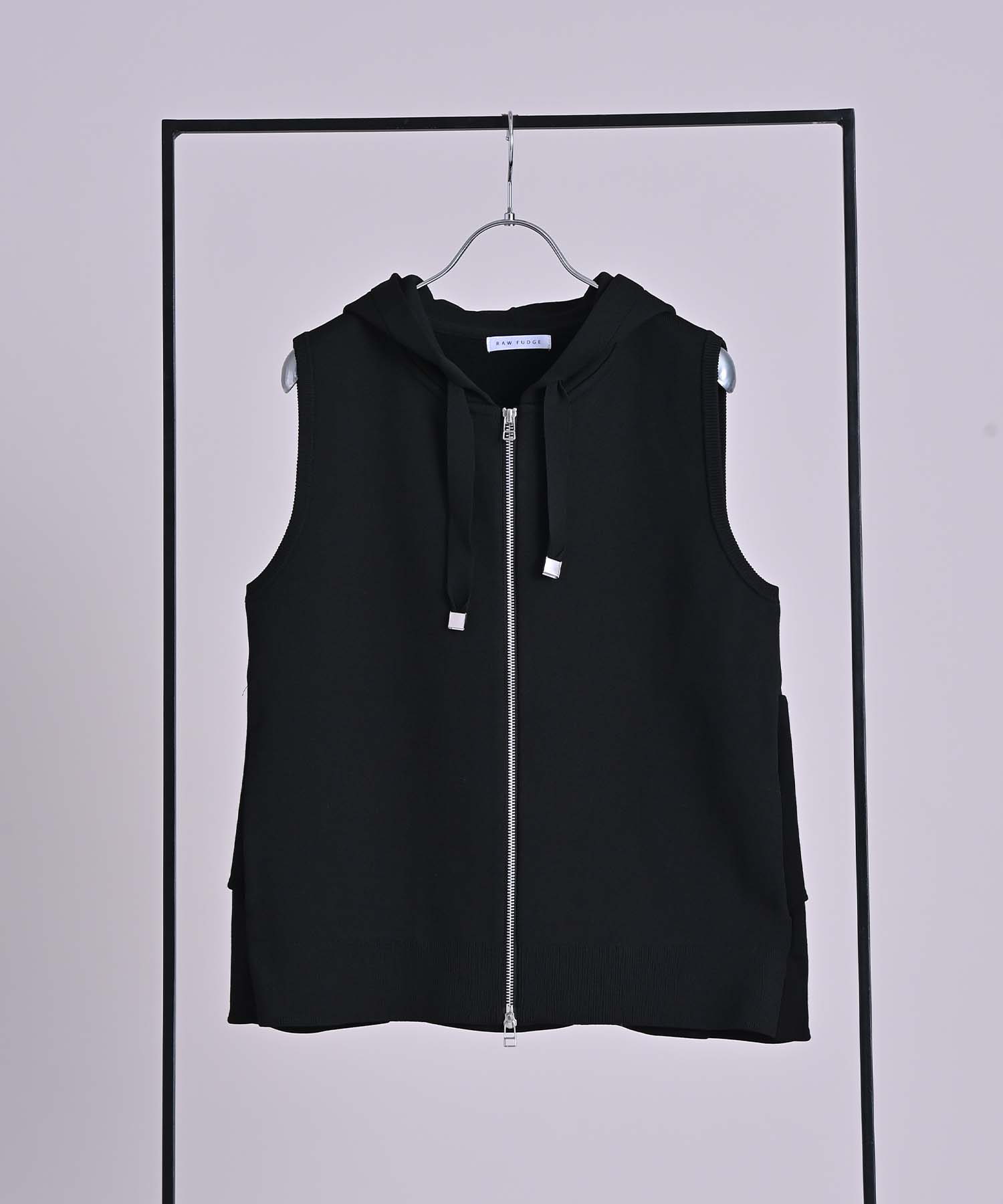 ニット×ダンボールパーカーベスト ニット RAW FUDGE