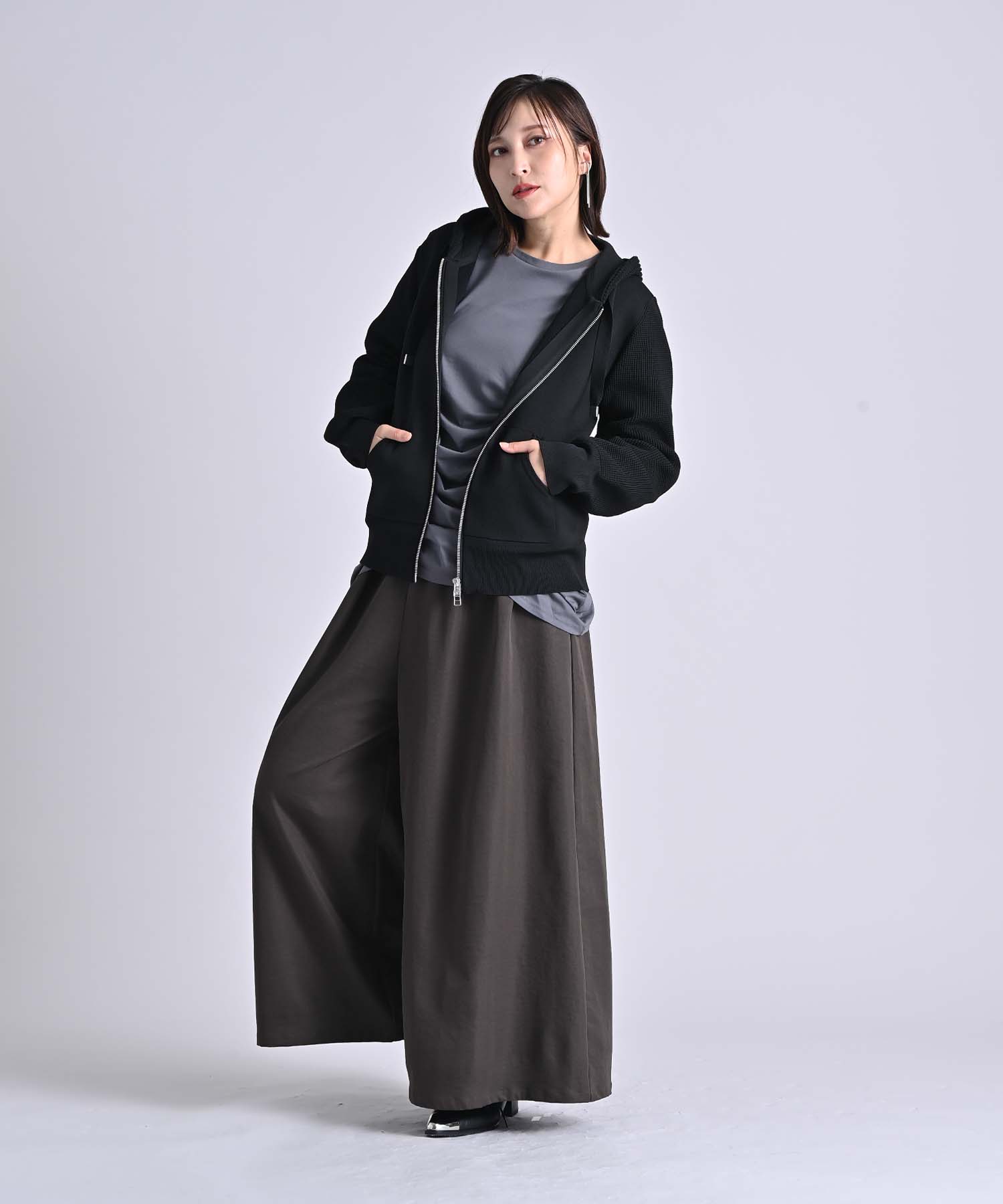 プレーティングニットパーカー ニット RAW FUDGE