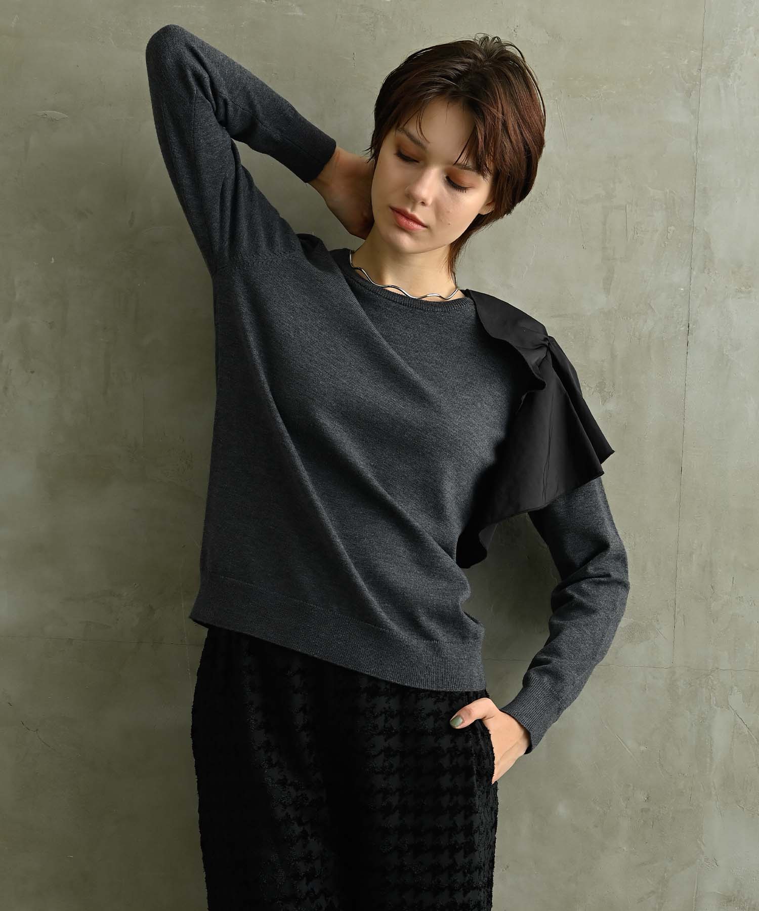 こむぎ　様 アシメモチーフプルオーバー ニット RAW FUDGE