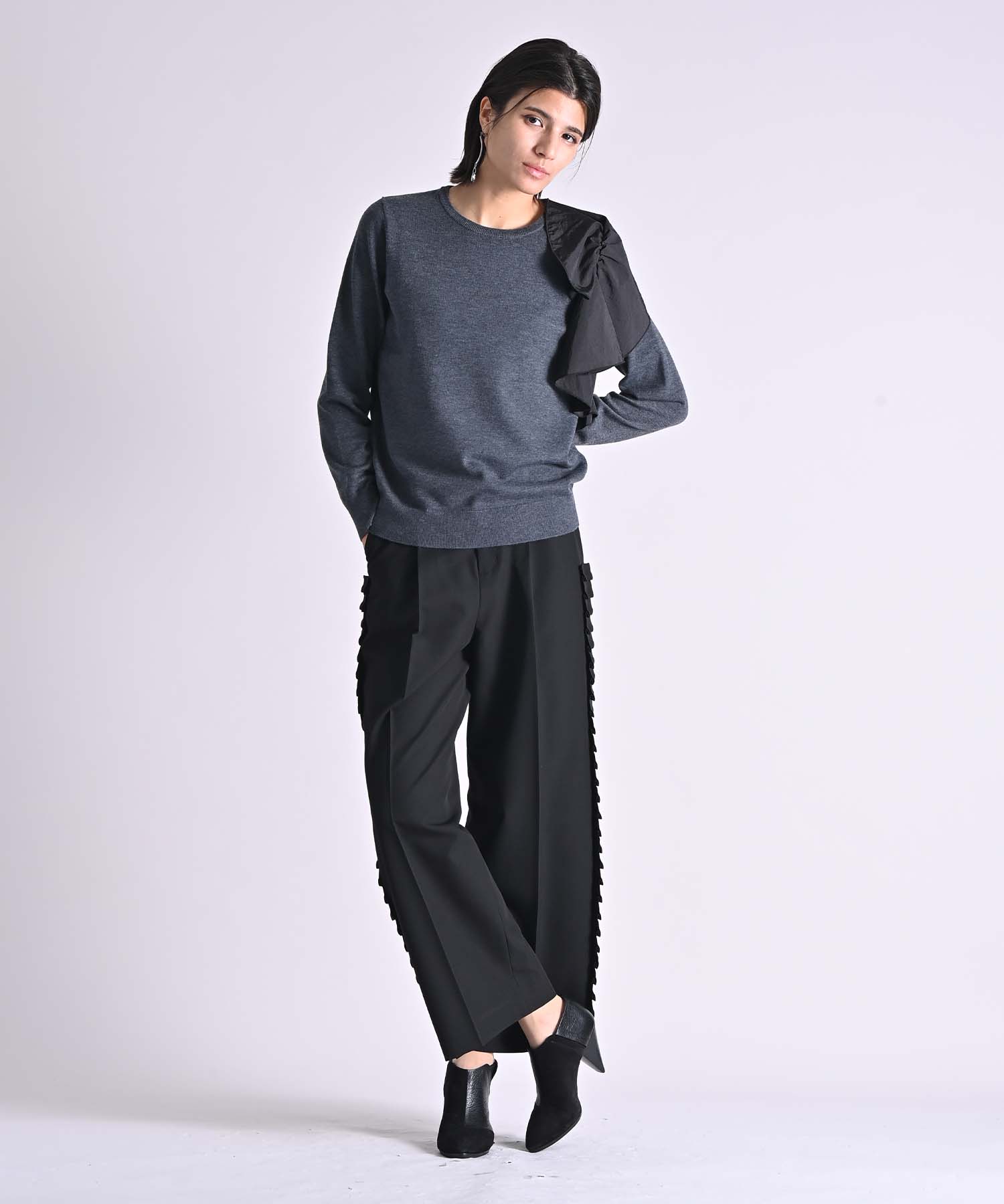 アシメモチーフプルオーバー ニット RAW FUDGE