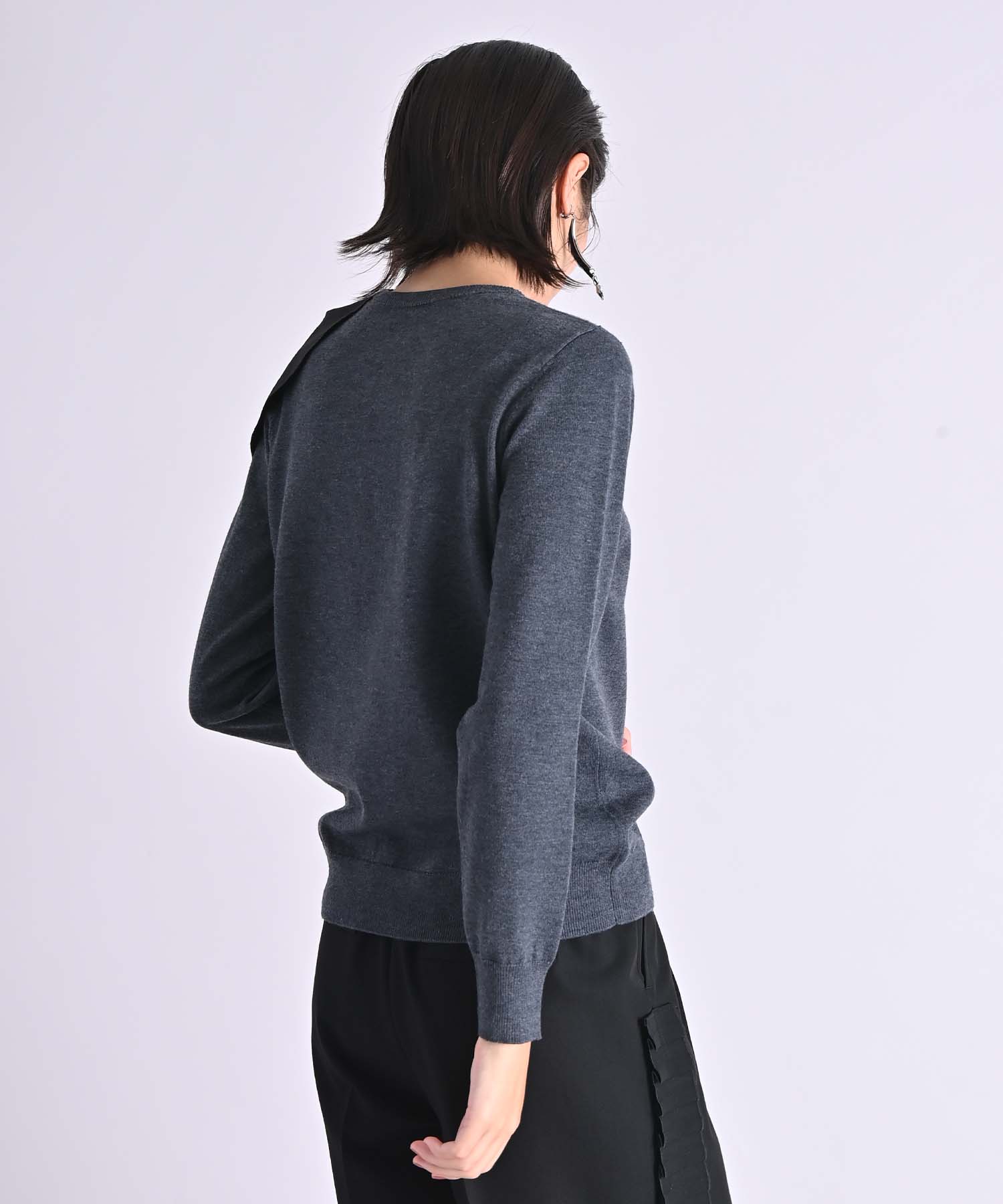 アシメモチーフプルオーバー ニット RAW FUDGE