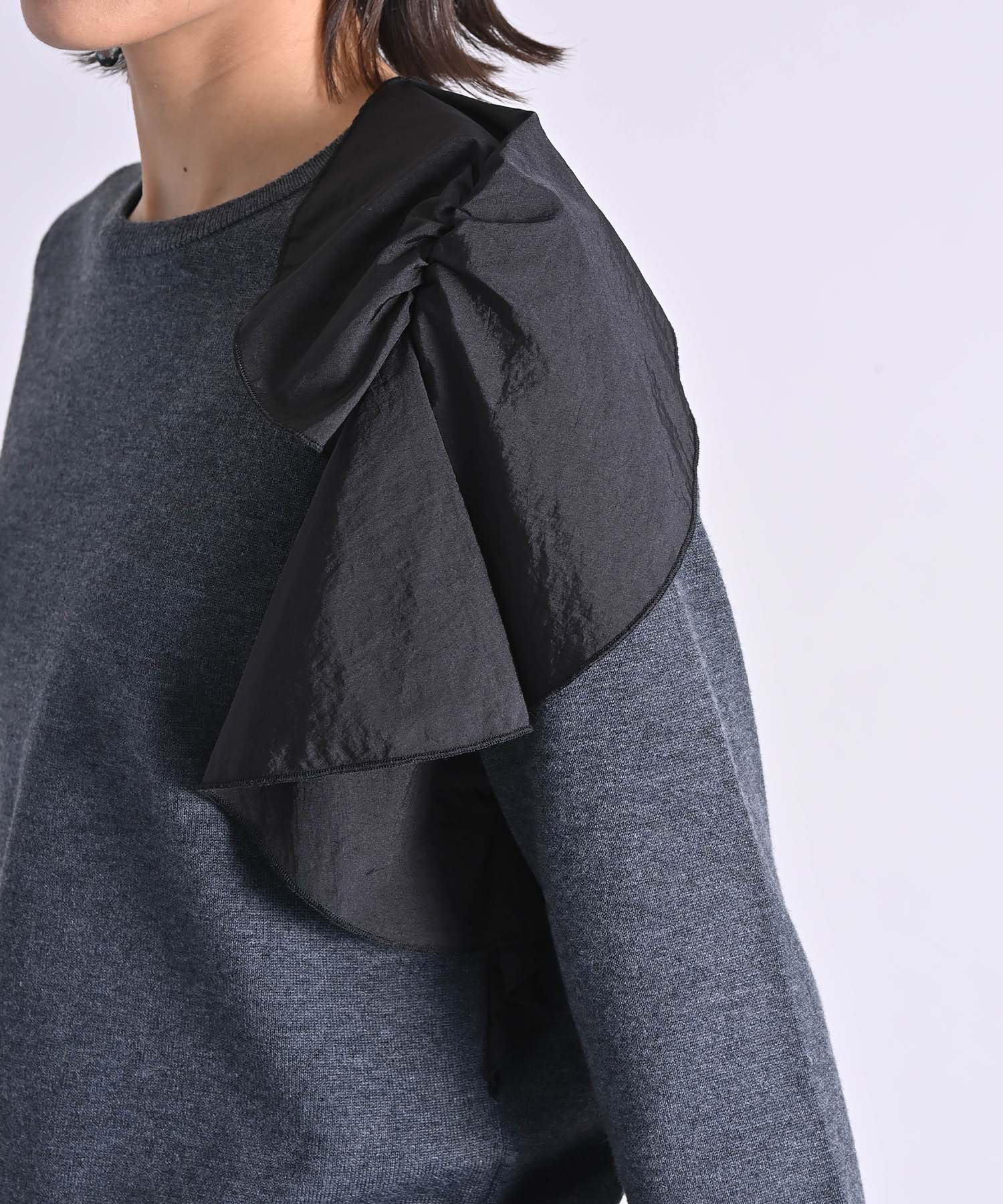 アシメモチーフプルオーバー ニット RAW FUDGE