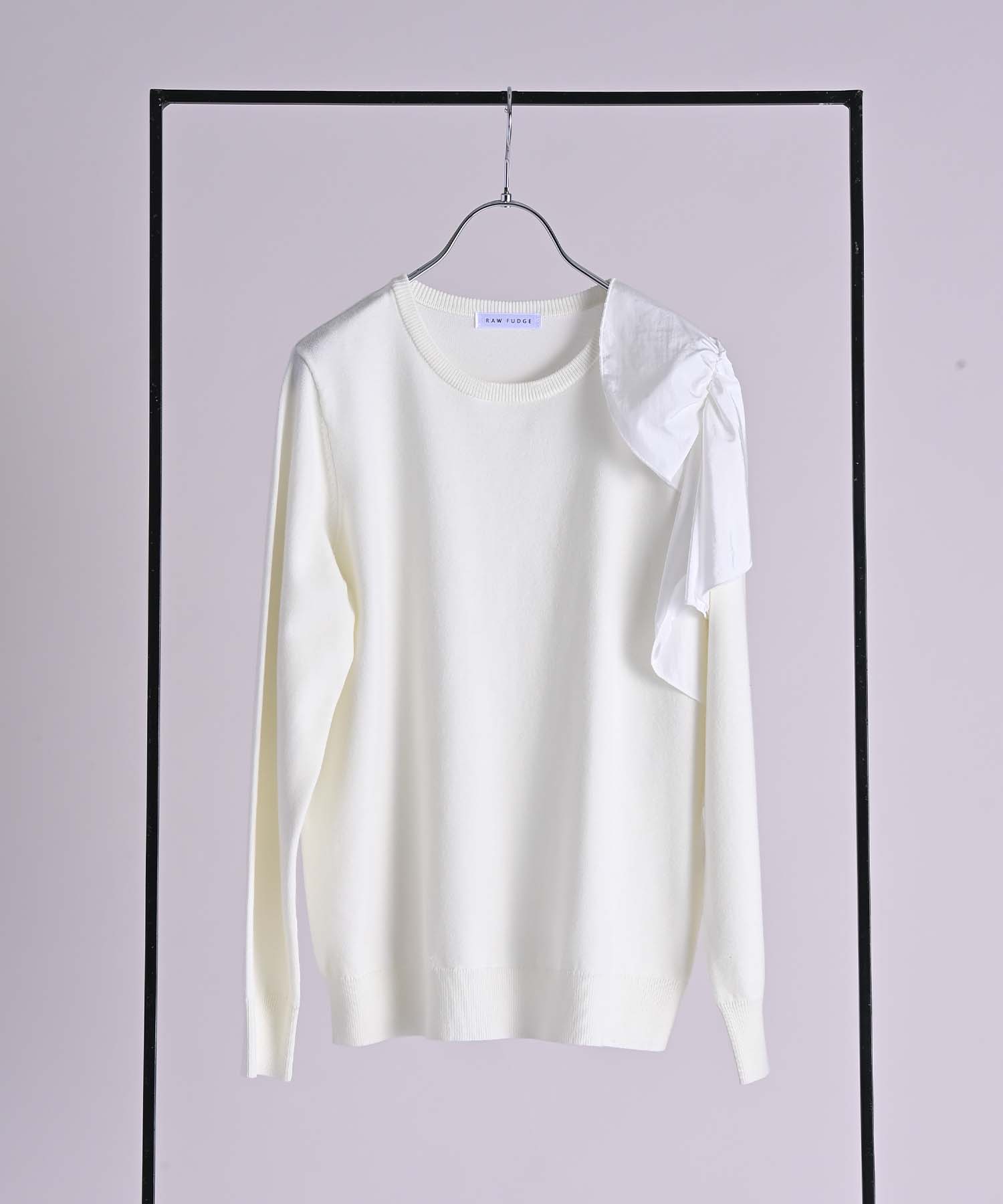 アシメモチーフプルオーバー ニット RAW FUDGE