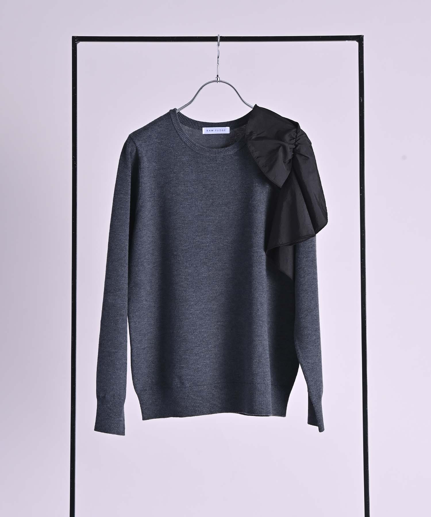 アシメモチーフプルオーバー ニット RAW FUDGE