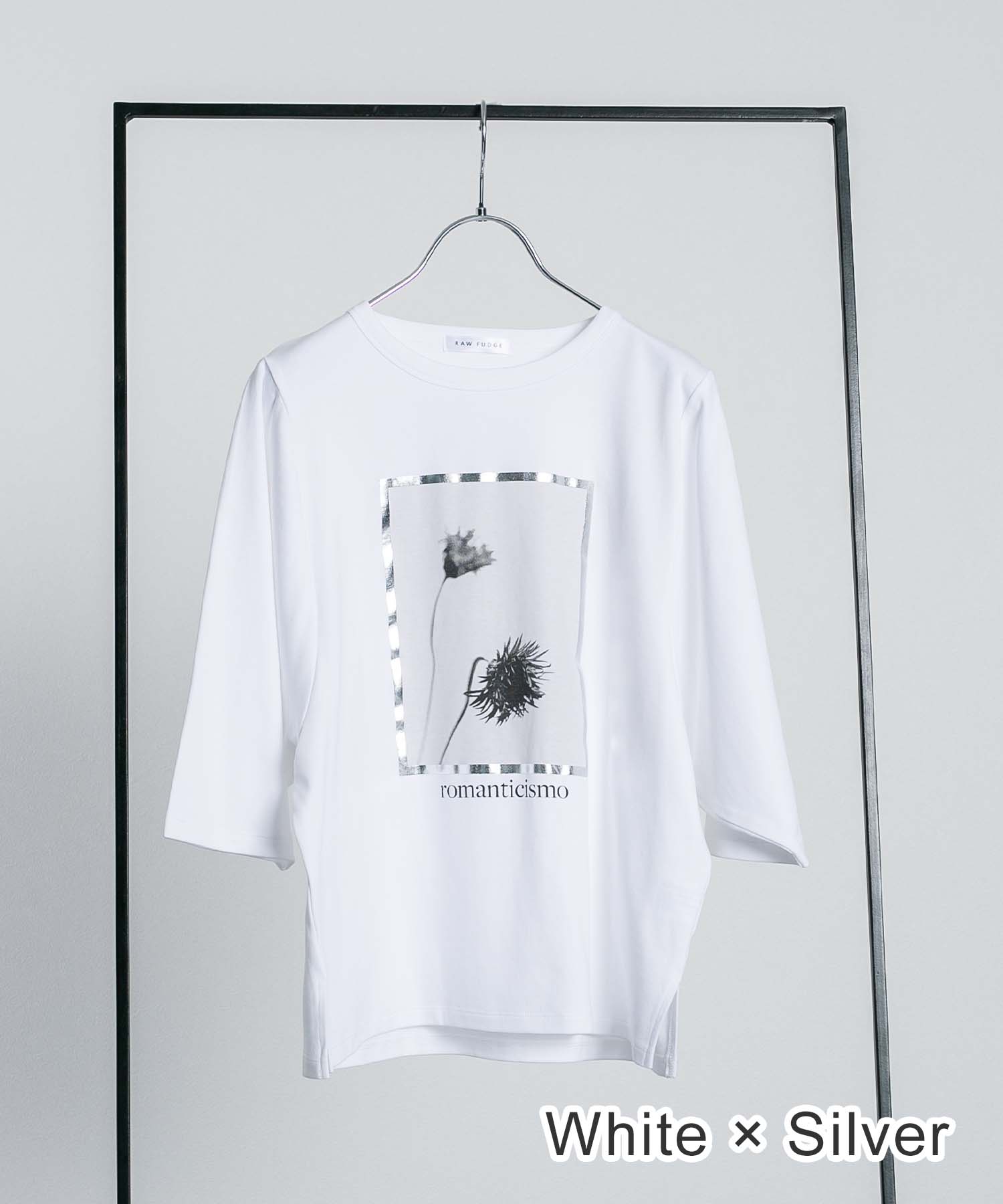 アートプリント箔フレームTシャツ カットソー RAW FUDGE