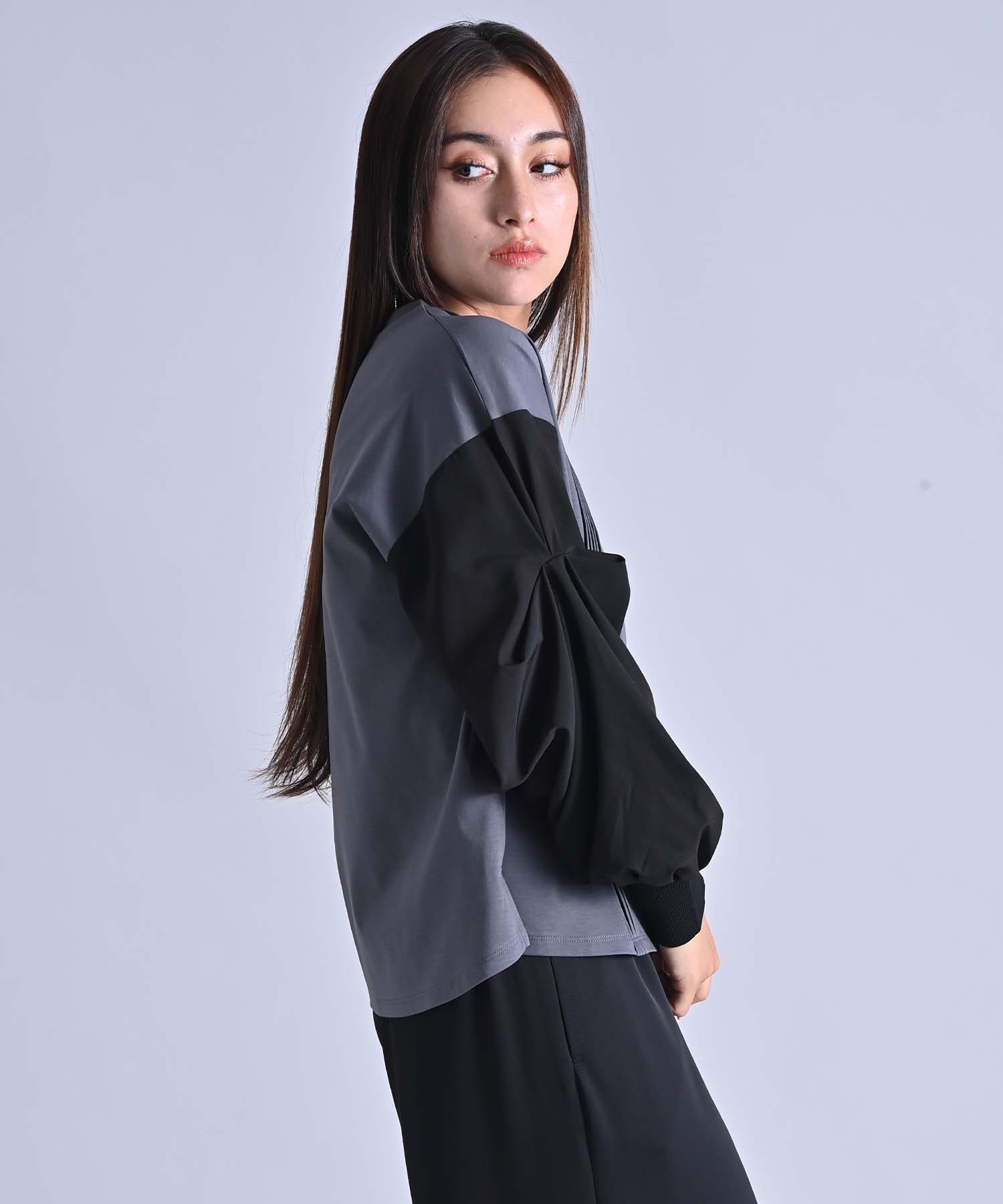 タックスリーブピンタックプルオーバー tops RAW FUDGE
