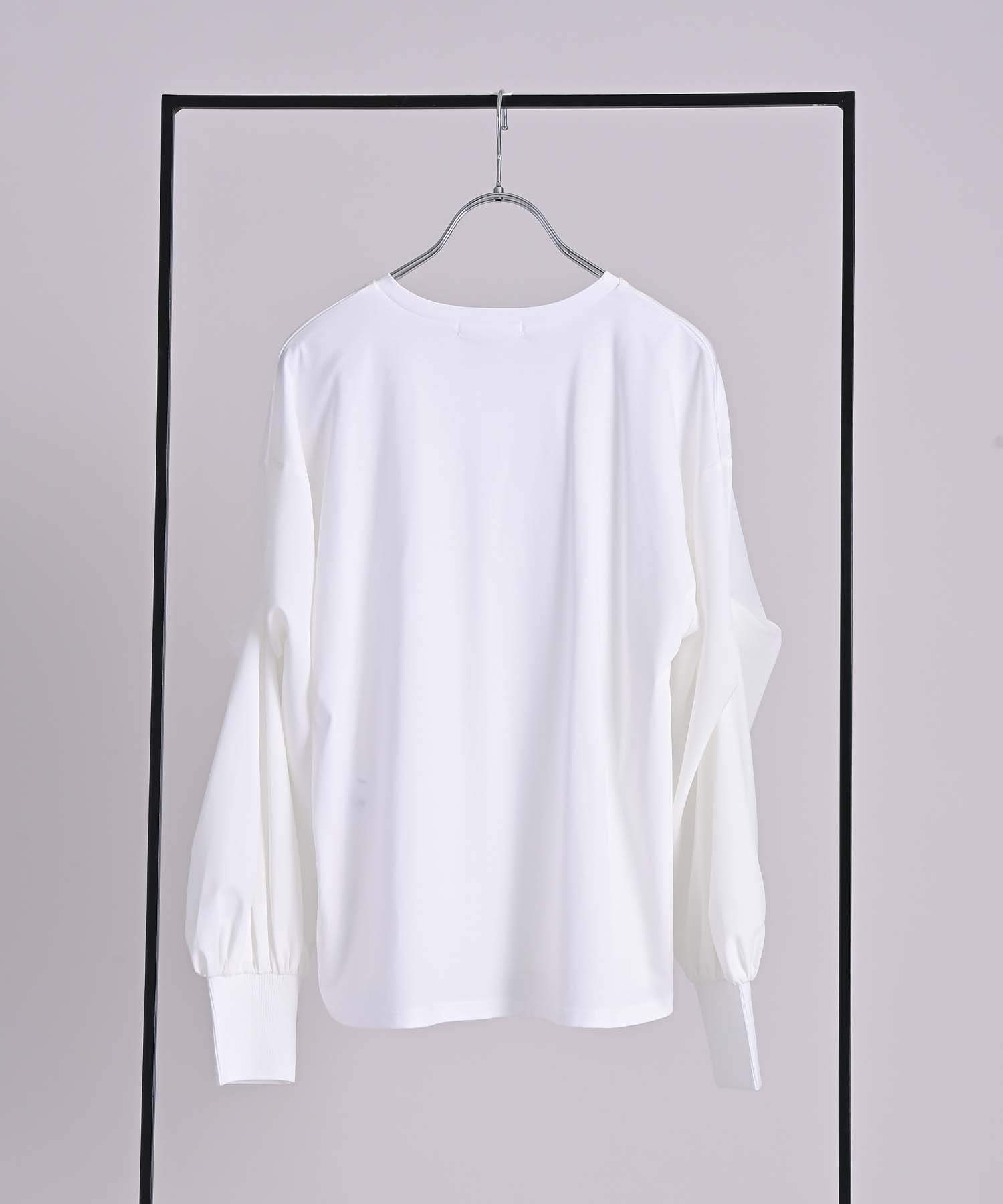 タックスリーブピンタックプルオーバー カットソー RAW FUDGE