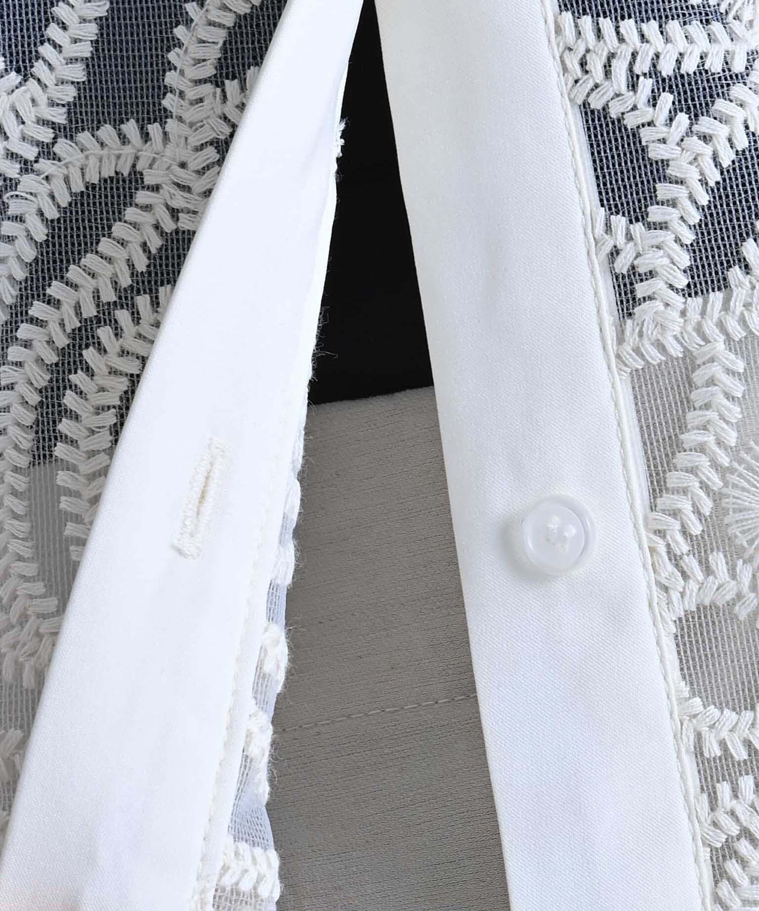 チュール刺繍シャツチュニック onepiece RAW FUDGE