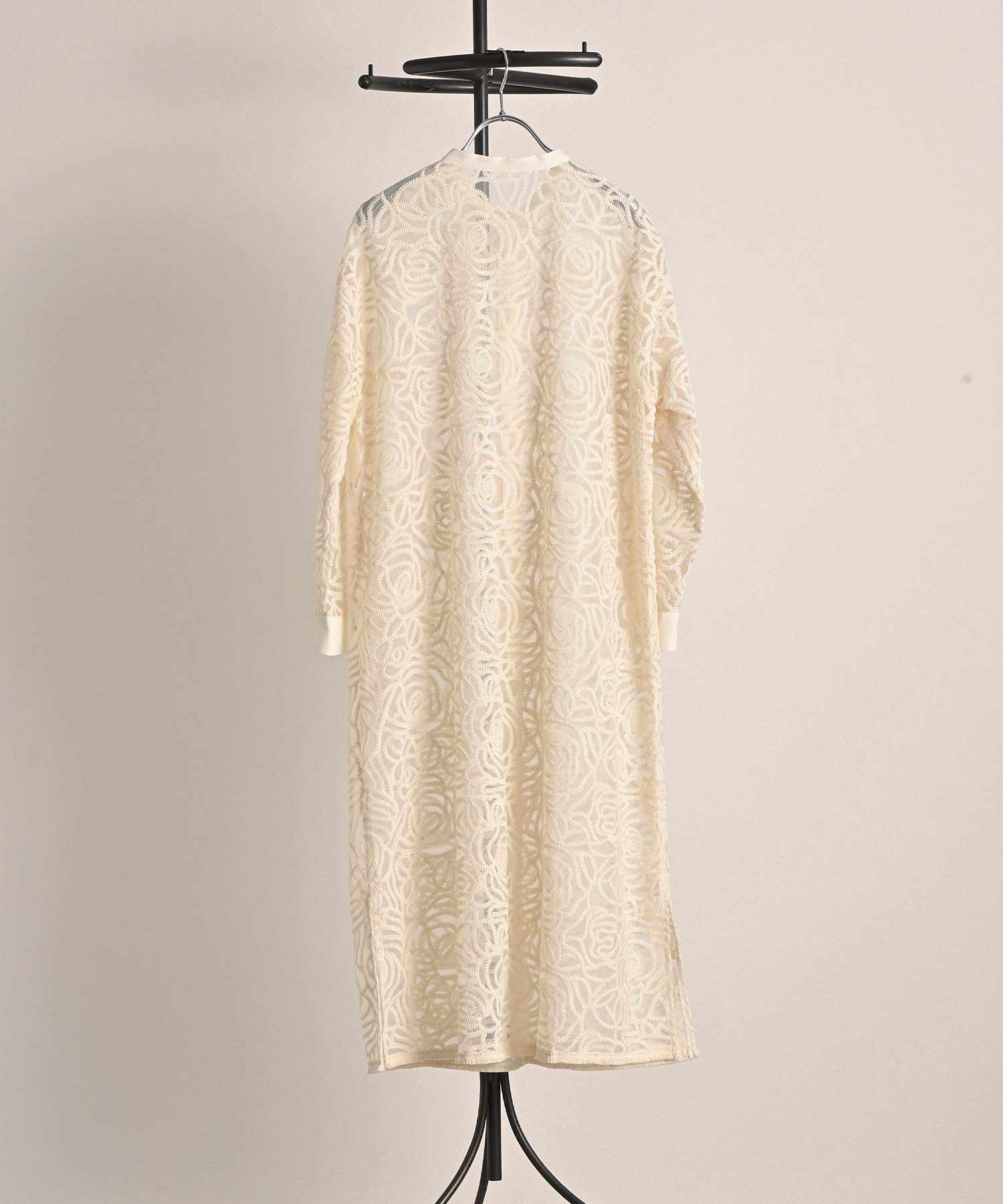 チュール刺繍シャツチュニック onepiece RAW FUDGE