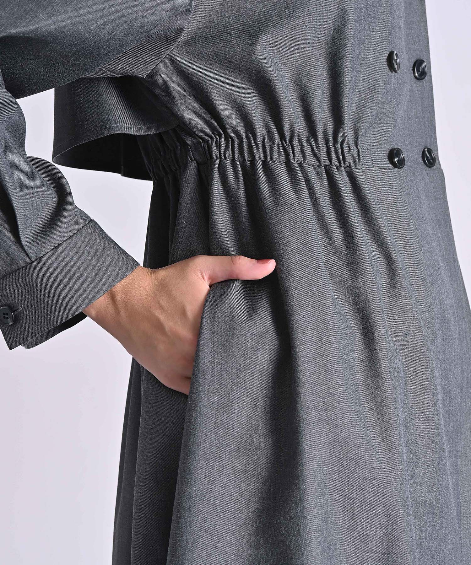 W前オープンカラーワンピース onepiece RAW FUDGE