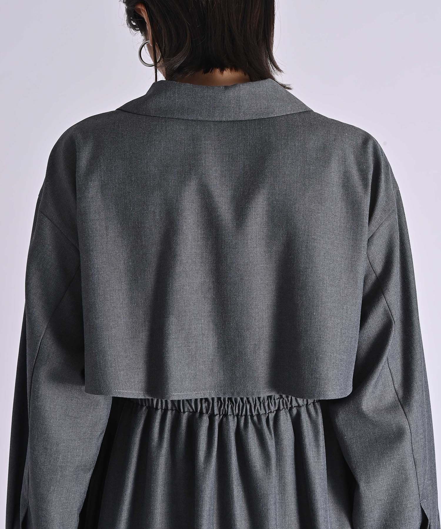 W前オープンカラーワンピース onepiece RAW FUDGE