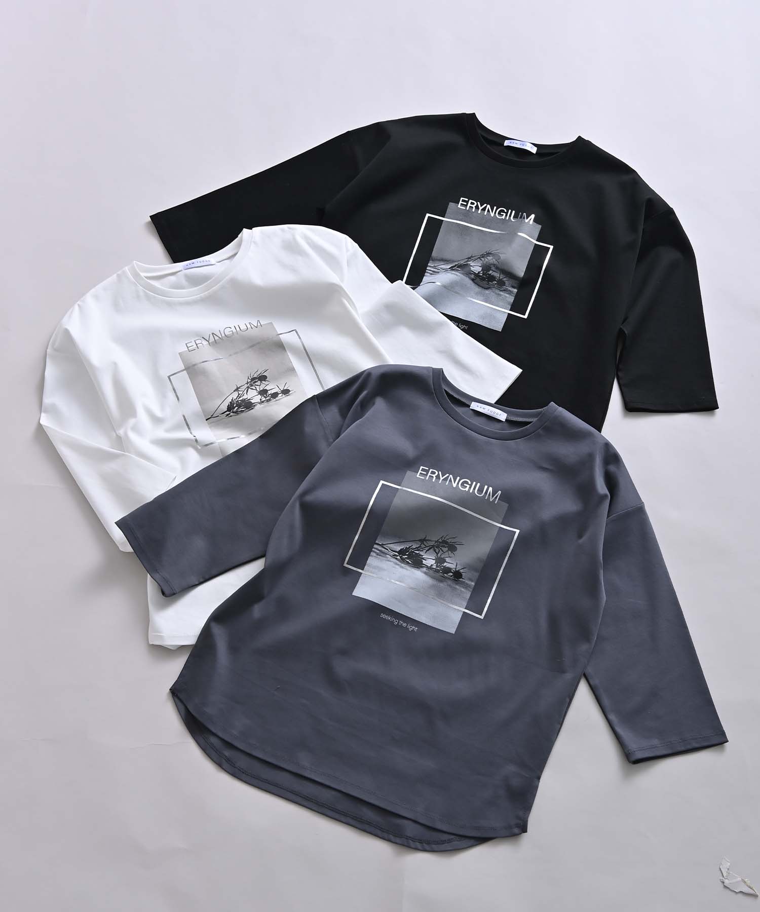 シルケットスムースフォトプリントTシャツ カットソー RAW FUDGE